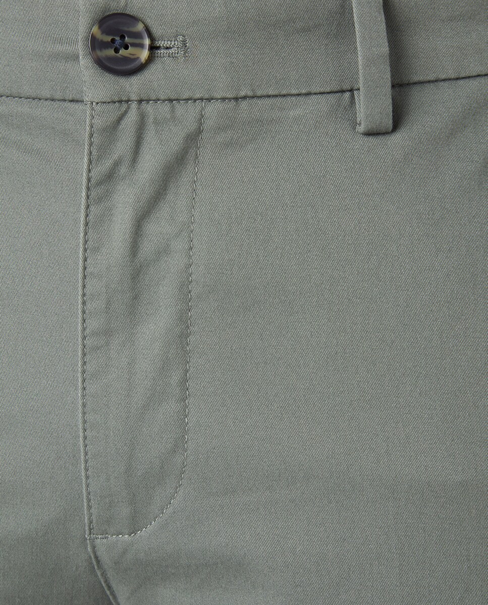 Pantalón hombre chino slim fit Verde-5
