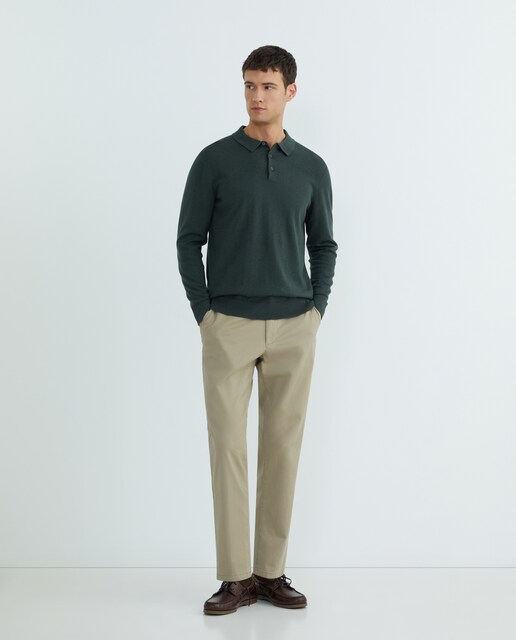 Imagen 0 de Pantalón hombre chino efecto estructura tapered fit