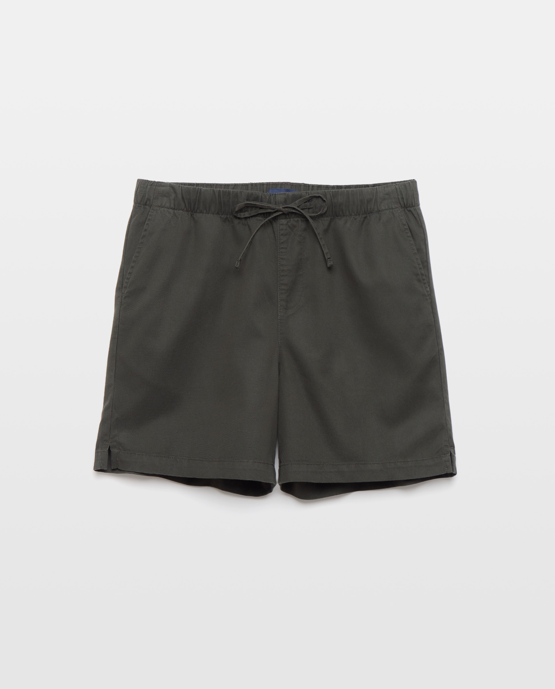 Bermuda hombre chino con goma 530 Verde oscuro-4