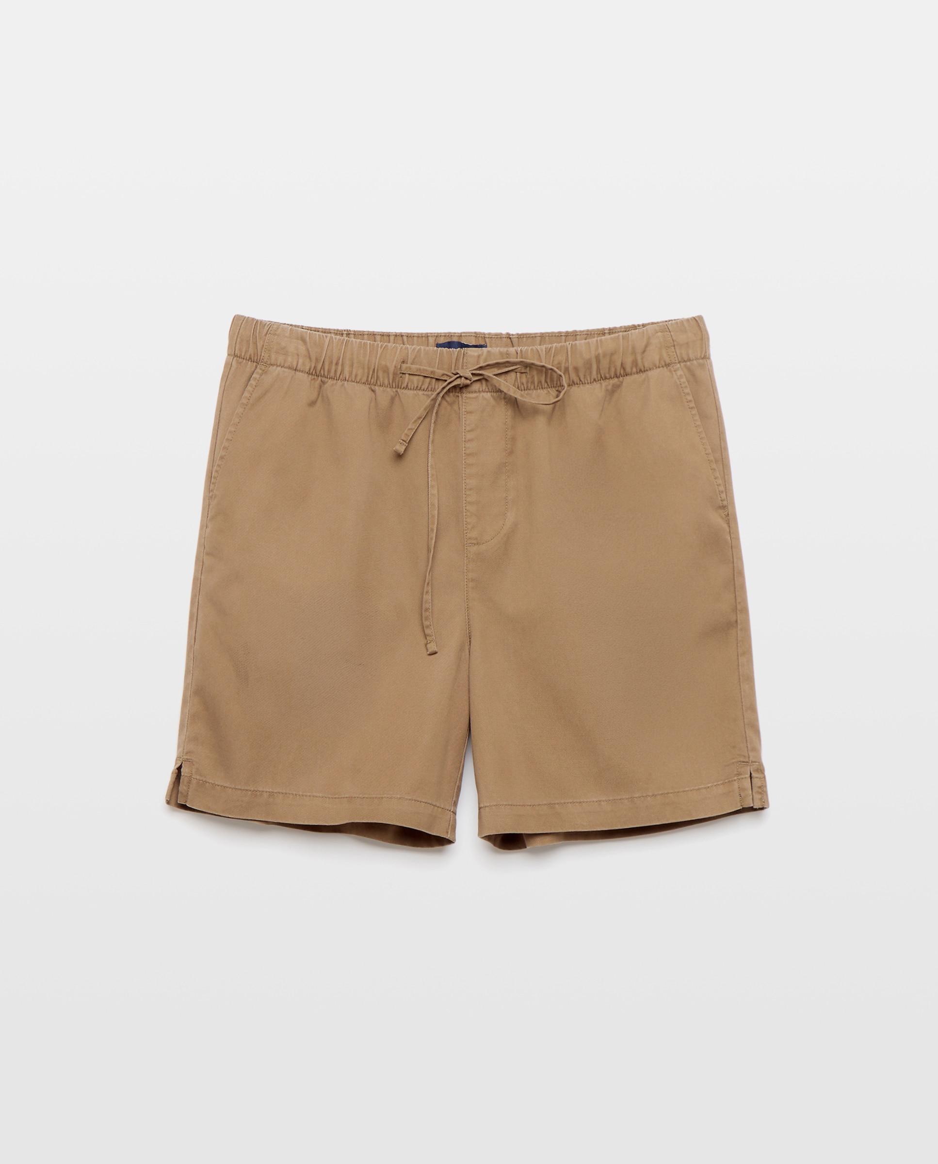Bermuda hombre chino con goma Marrón-4