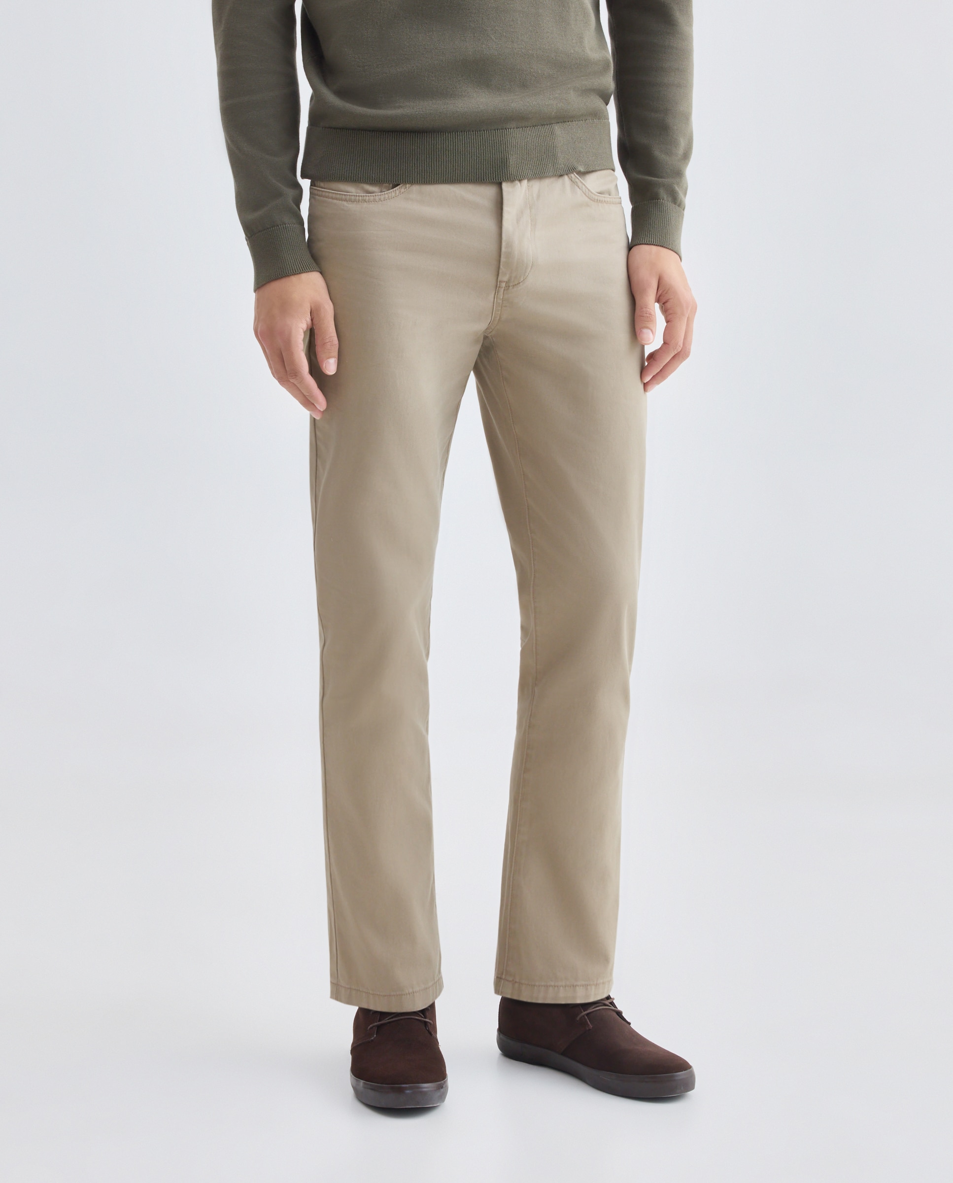 Pantalón hombre cinco bolsillos básico regular fit 710 Beige-2