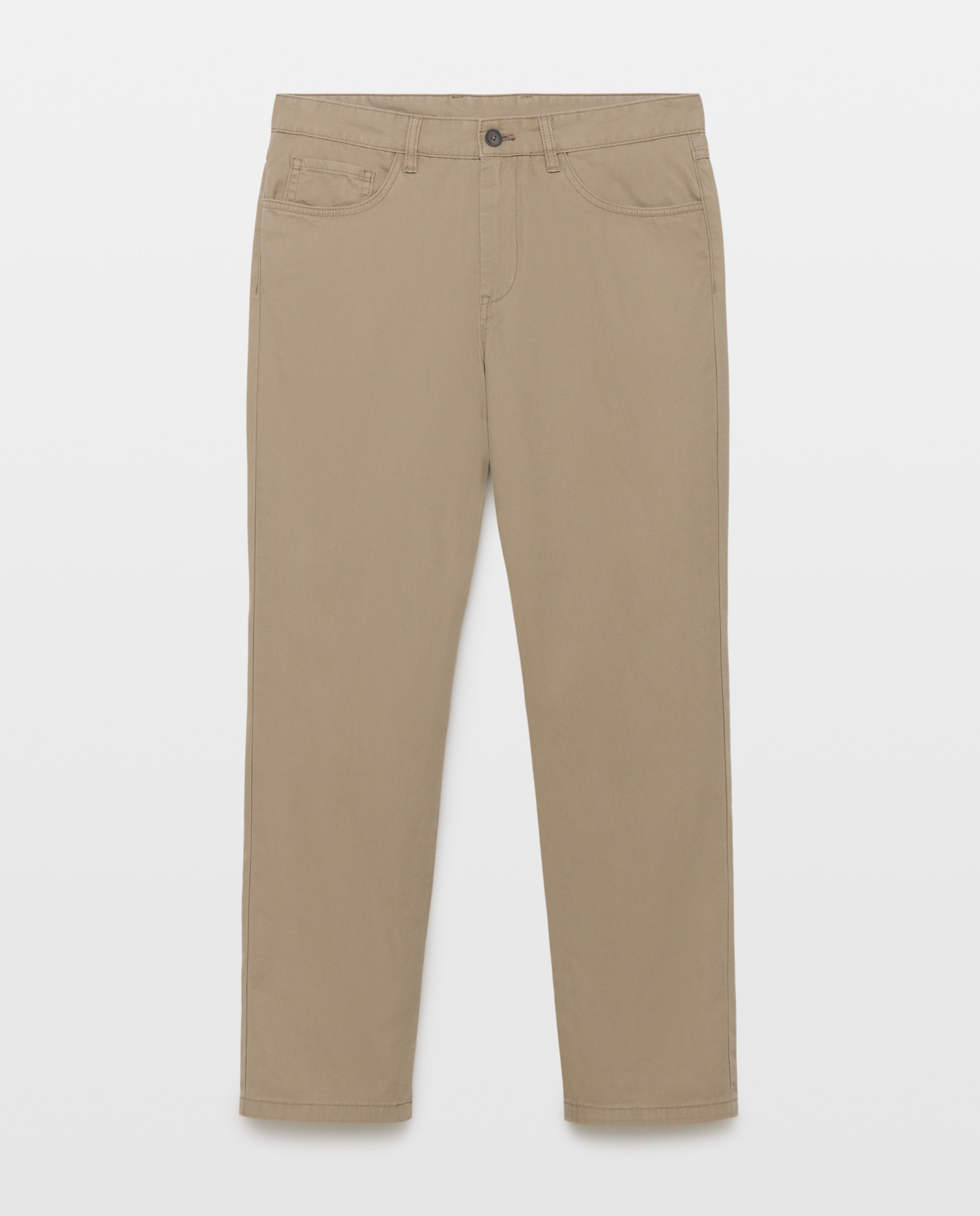 Pantalón hombre cinco bolsillos básico regular fit 710 Beige-4