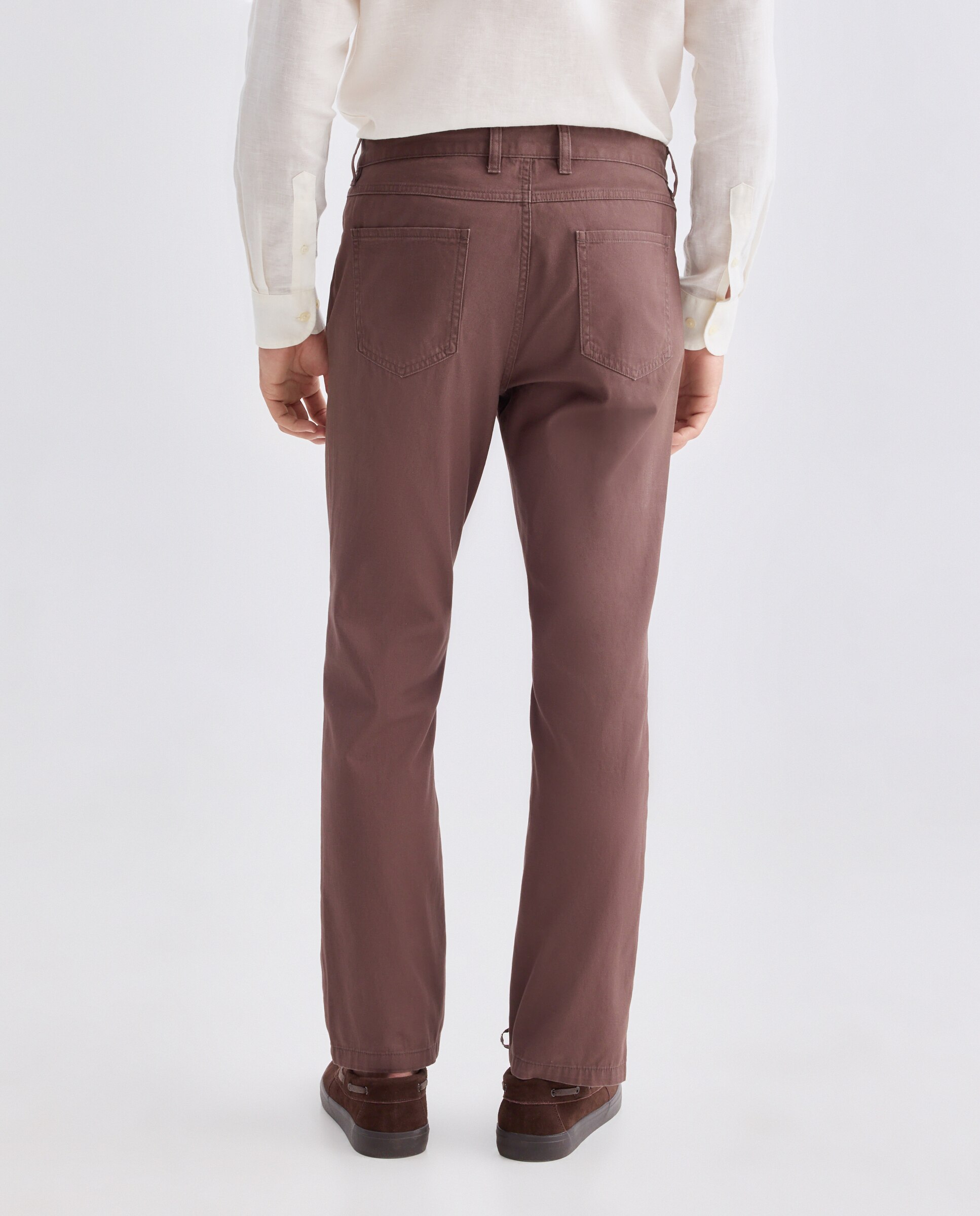 Pantalón hombre cinco bolsillos básico regular fit Marrón-3