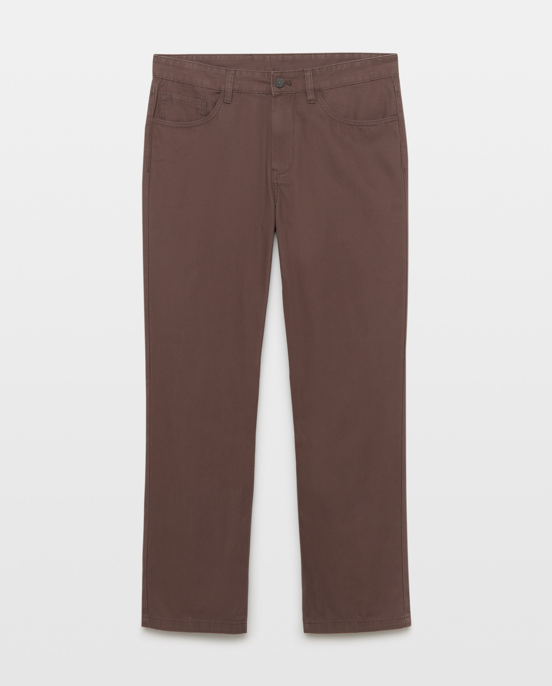 Pantalón hombre cinco bolsillos básico regular fit Marrón-4
