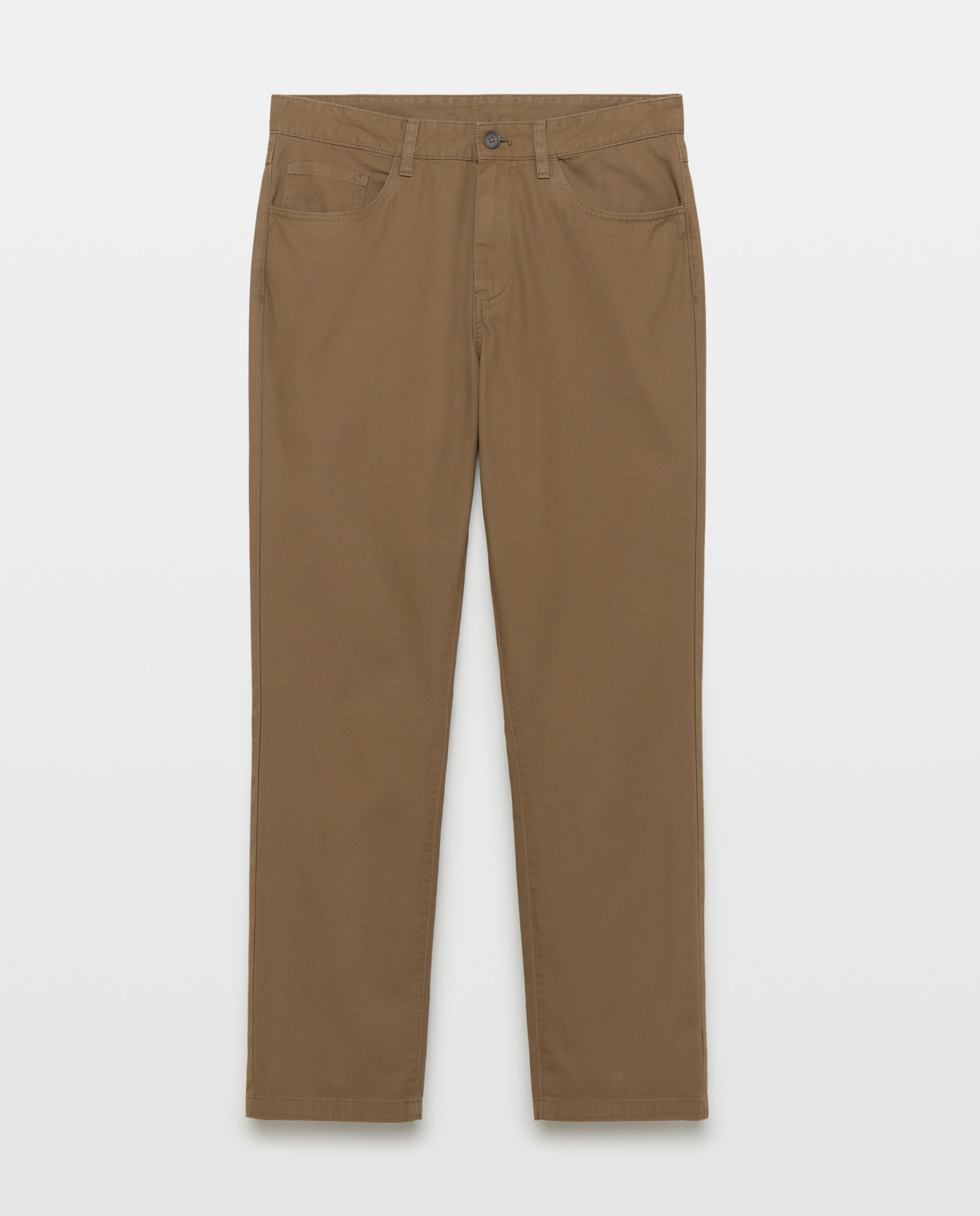 Pantalón hombre cinco bolsillos básico regular fit 520 Kaki-4