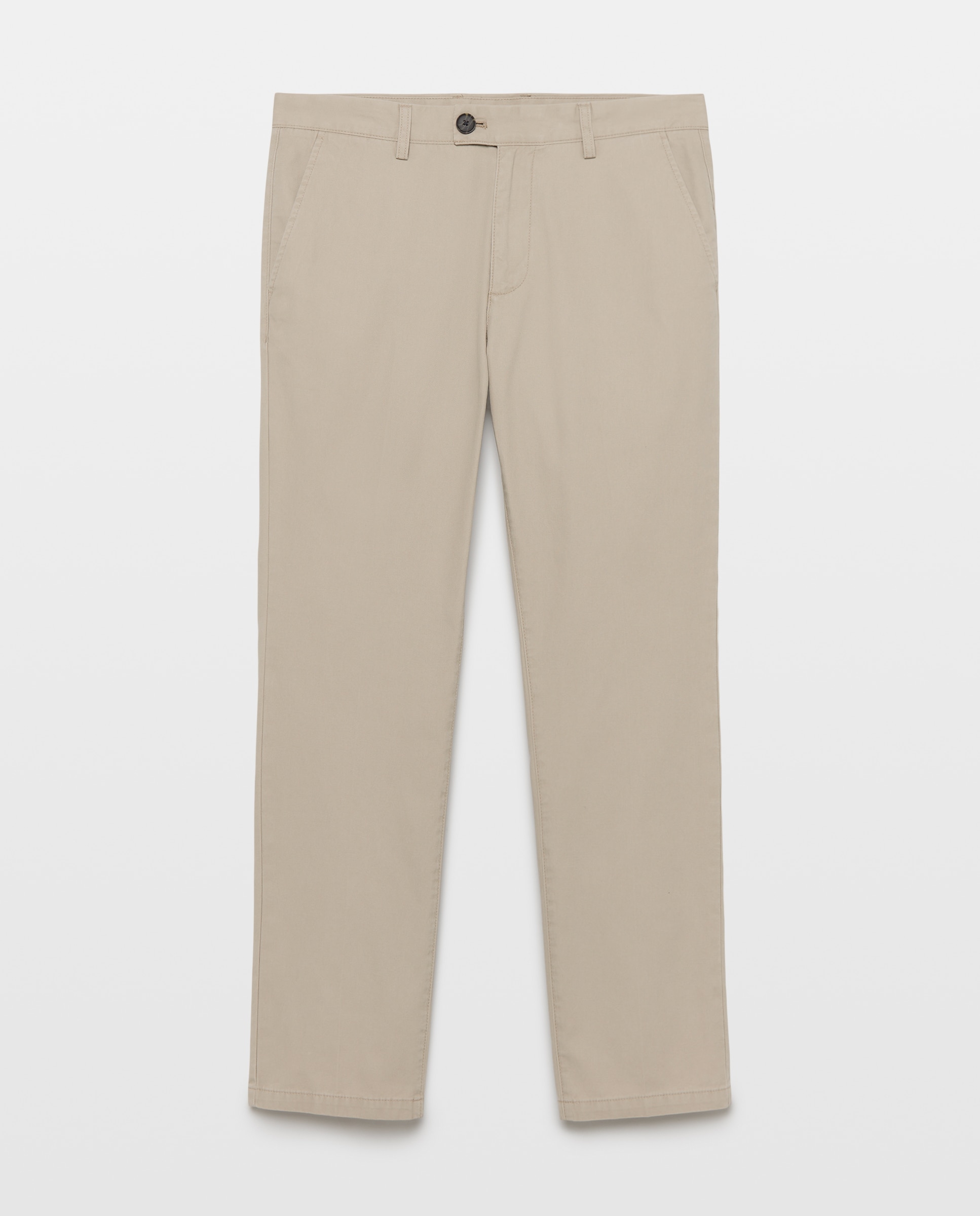 Pantalón hombre chino básico regular fit 710 Beige-4