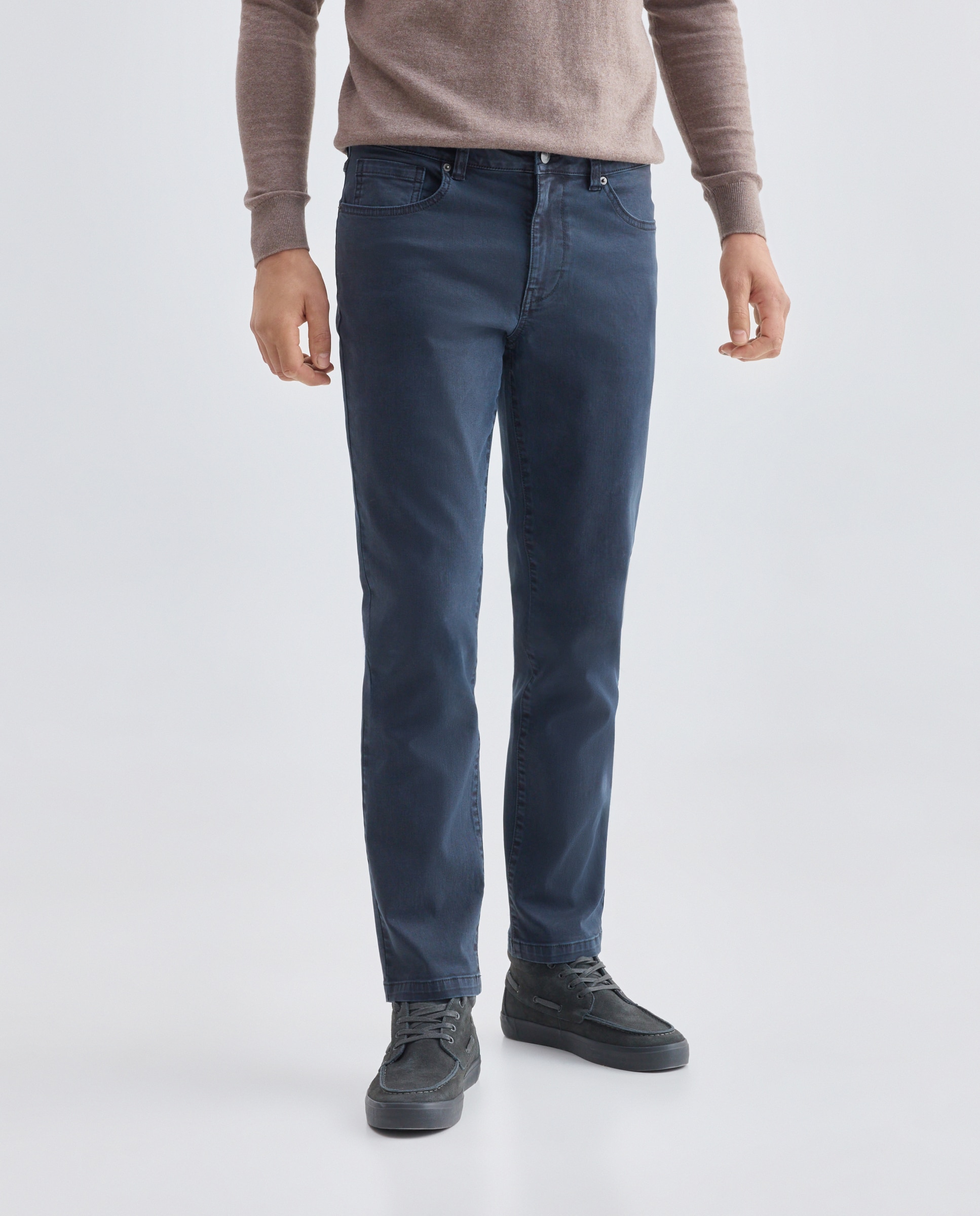 Pantalón hombre cinco bolsillos efecto lavado regular fit 471 Índigo-2