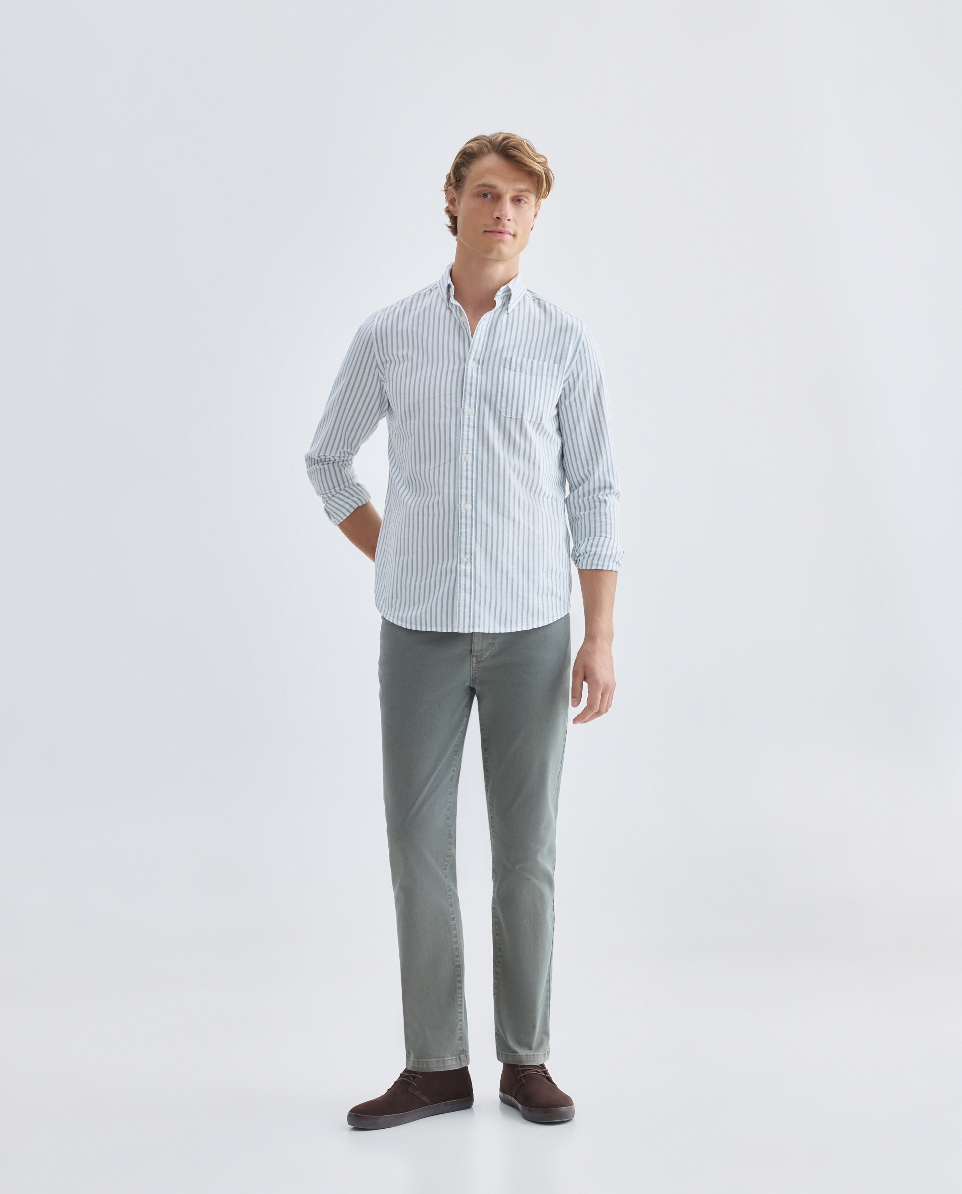 Imagen 0 de Pantalón hombre cinco bolsillos efecto lavado regular fit