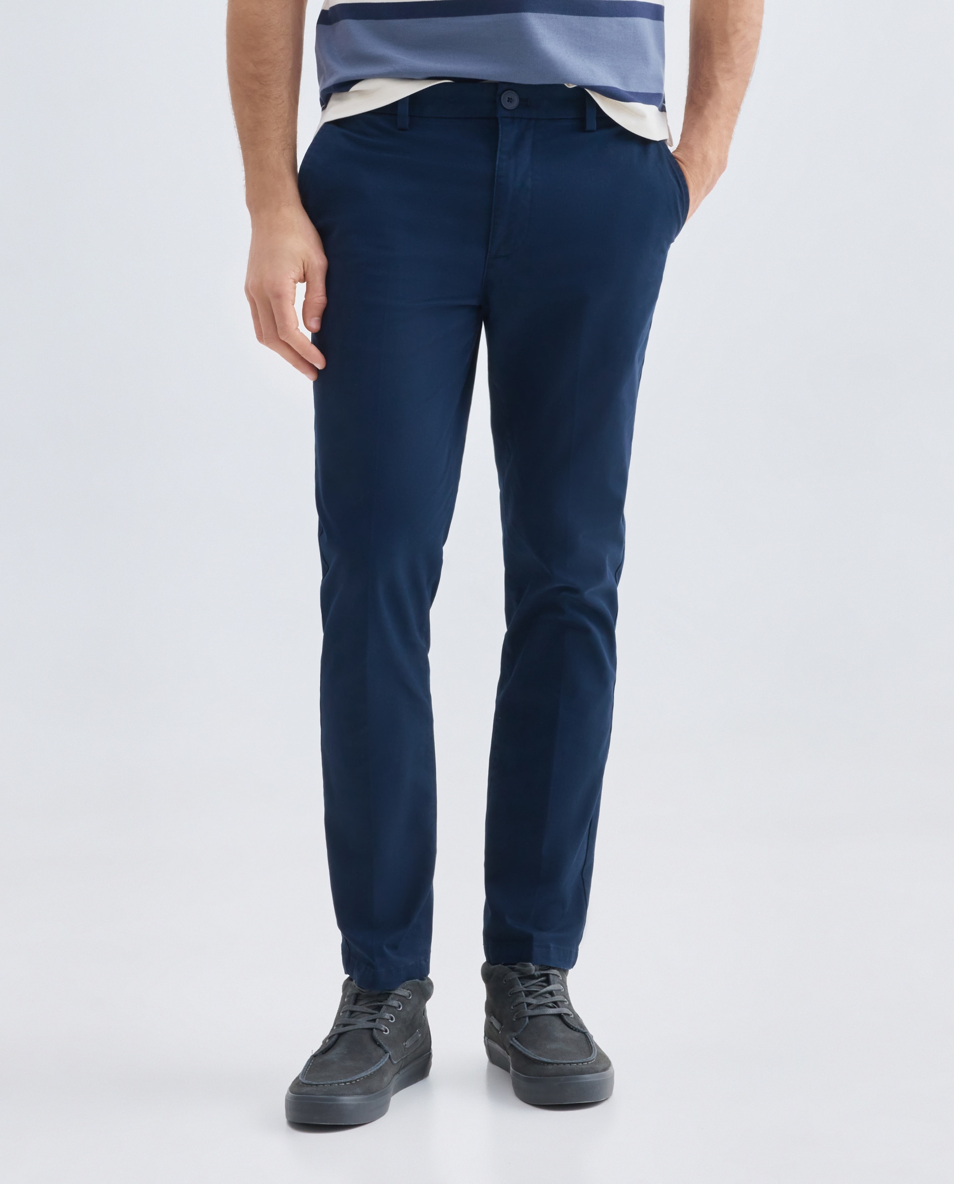 Pantalón hombre chino slim fit Azul marino-2