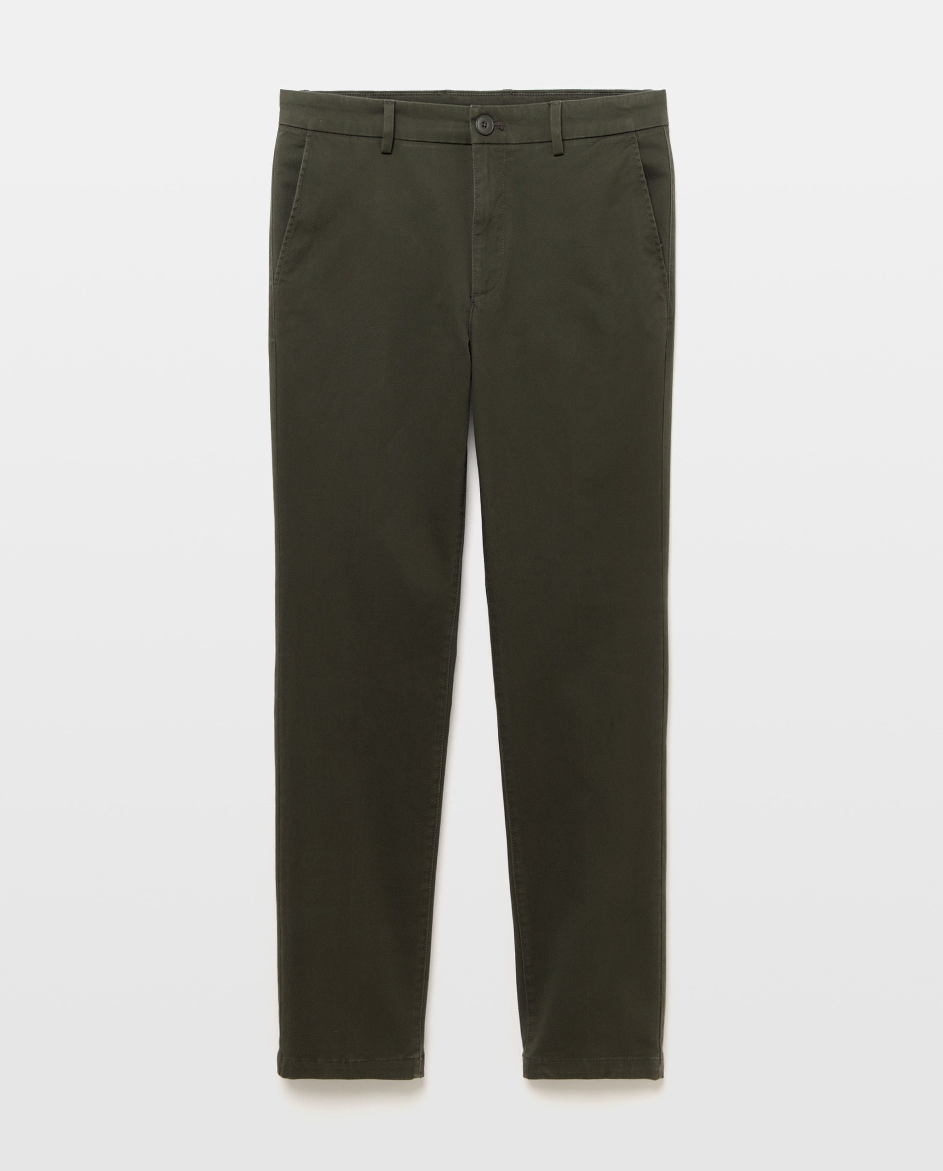 Pantalón hombre chino slim fit 530 Verde oscuro-4