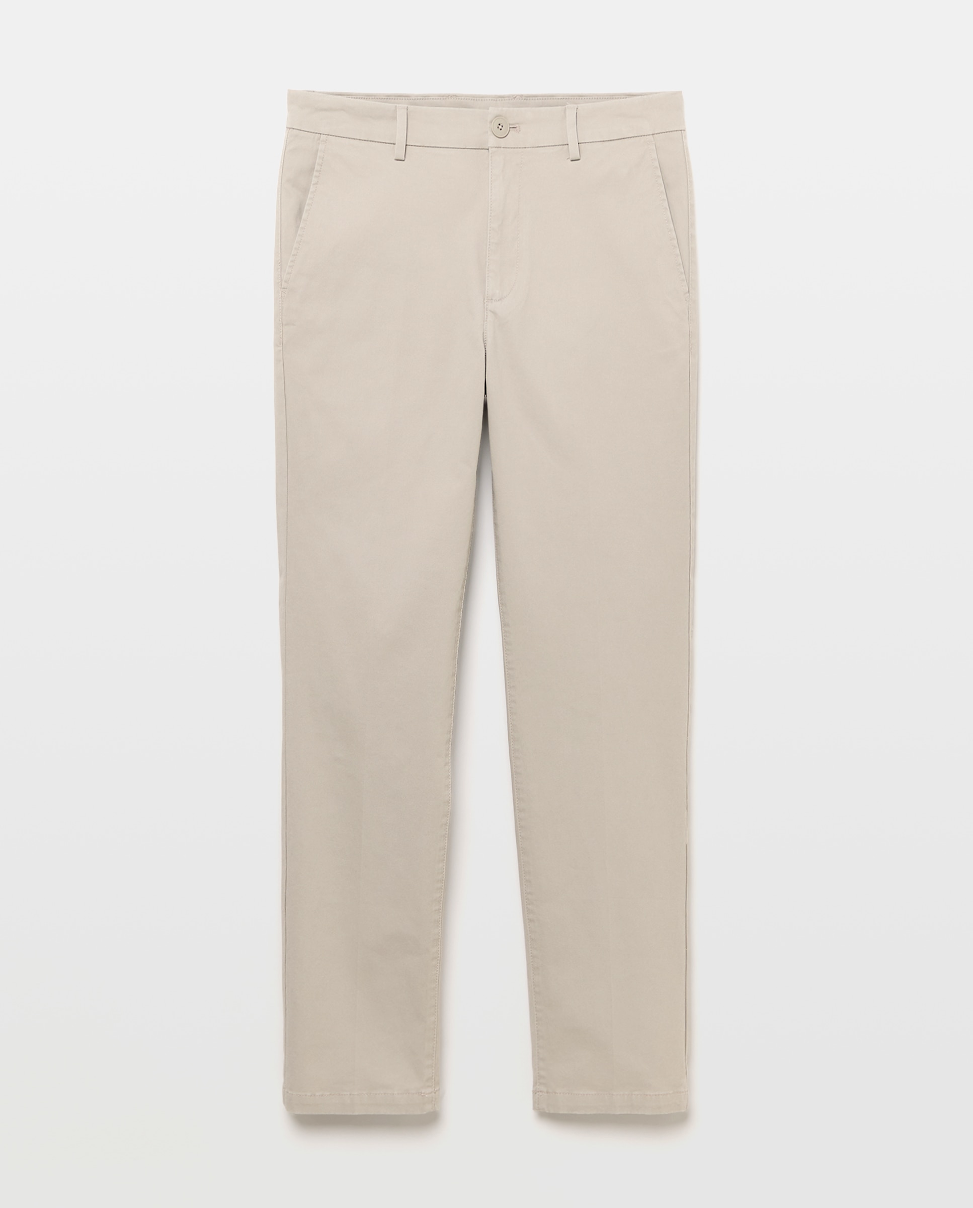 Pantalón hombre chino slim fit Gris claro-4