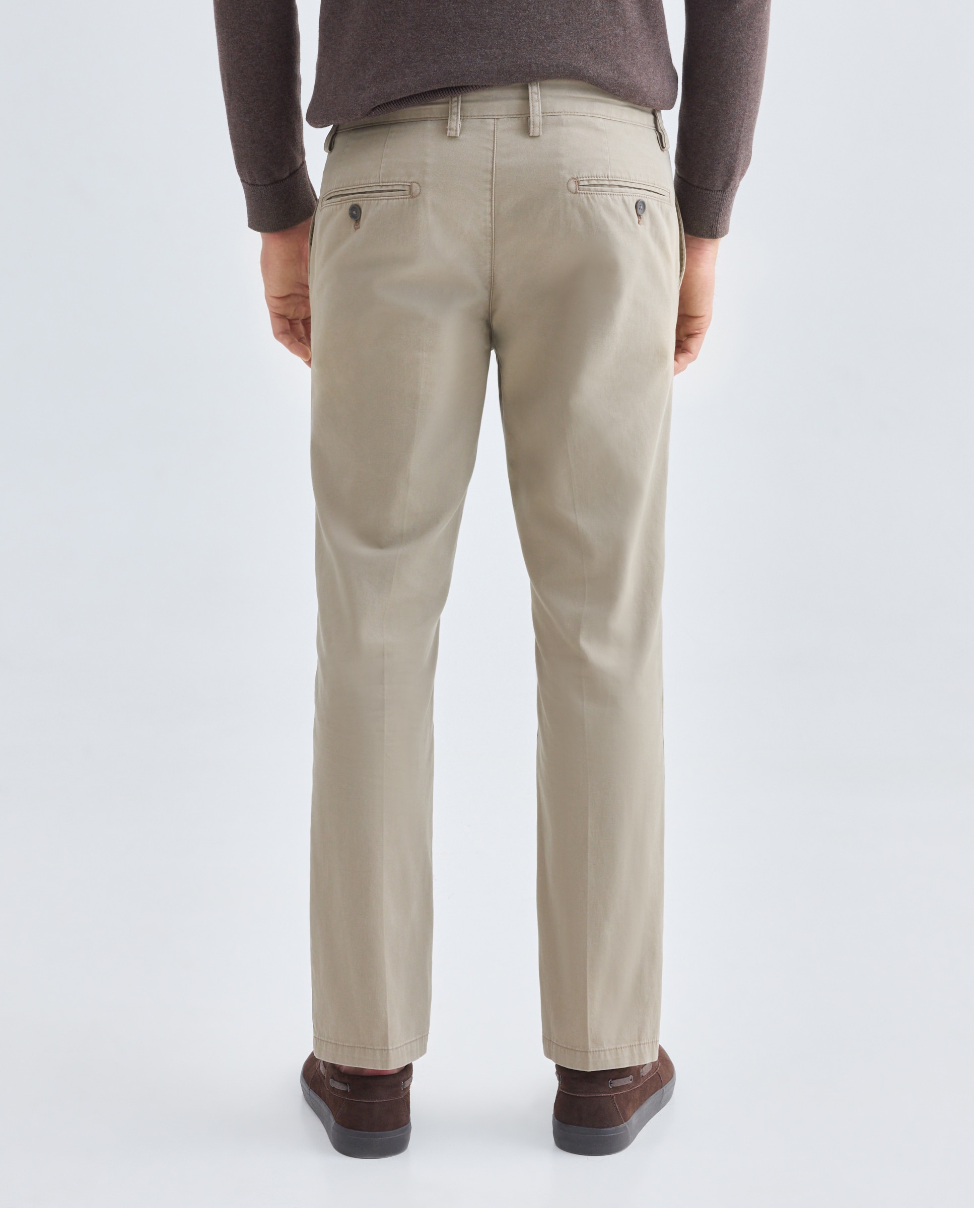 Pantalón hombre chino con pinza regular fit 710 Beige-3