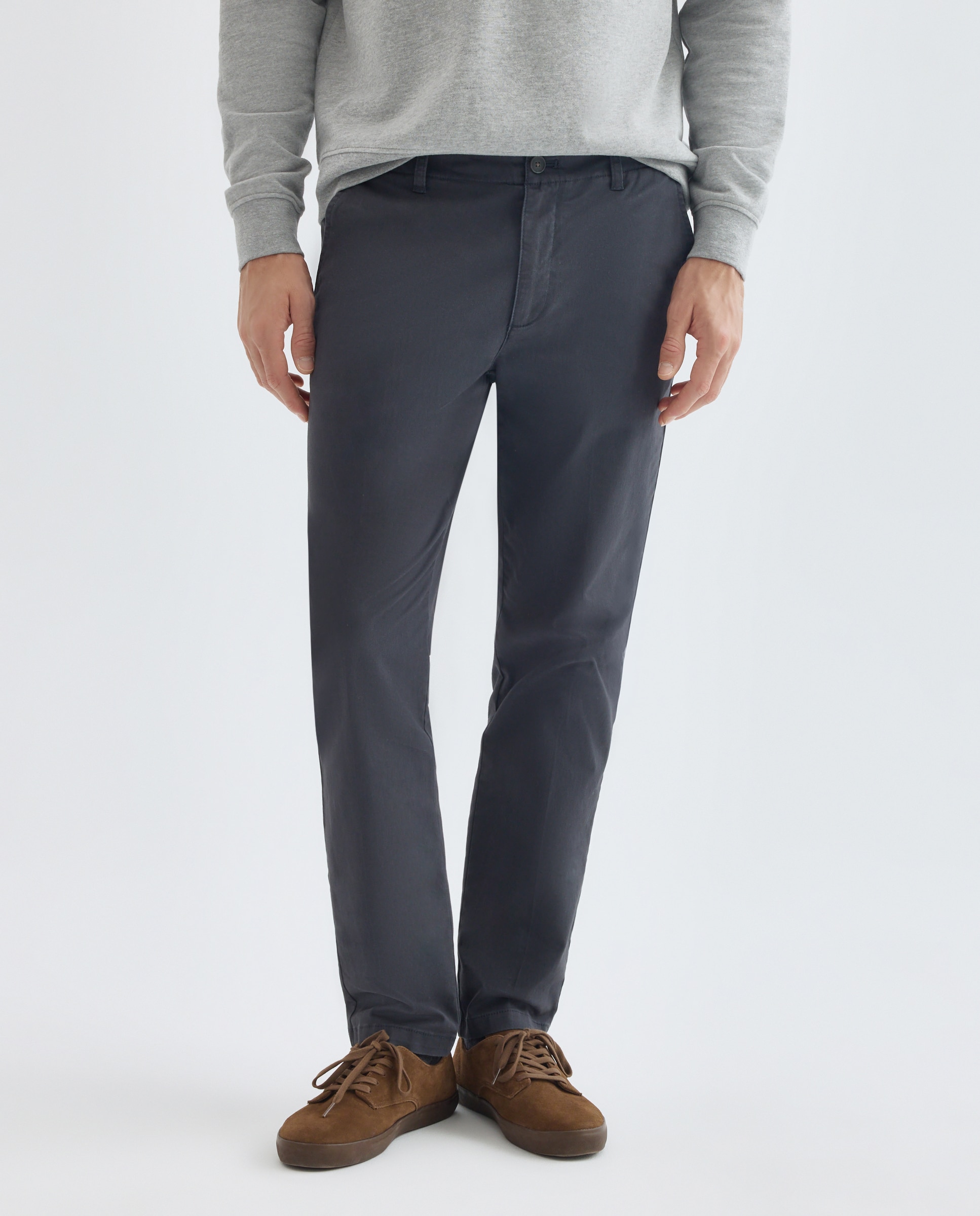 Pantalón hombre chino con goma efecto lavado regular fit 471 Índigo-2