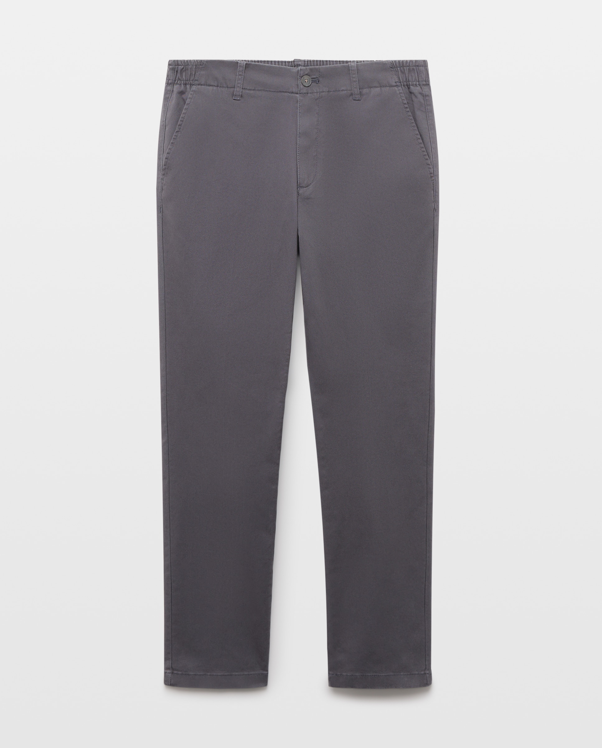 Pantalón hombre chino con goma efecto lavado regular fit 471 Índigo-4