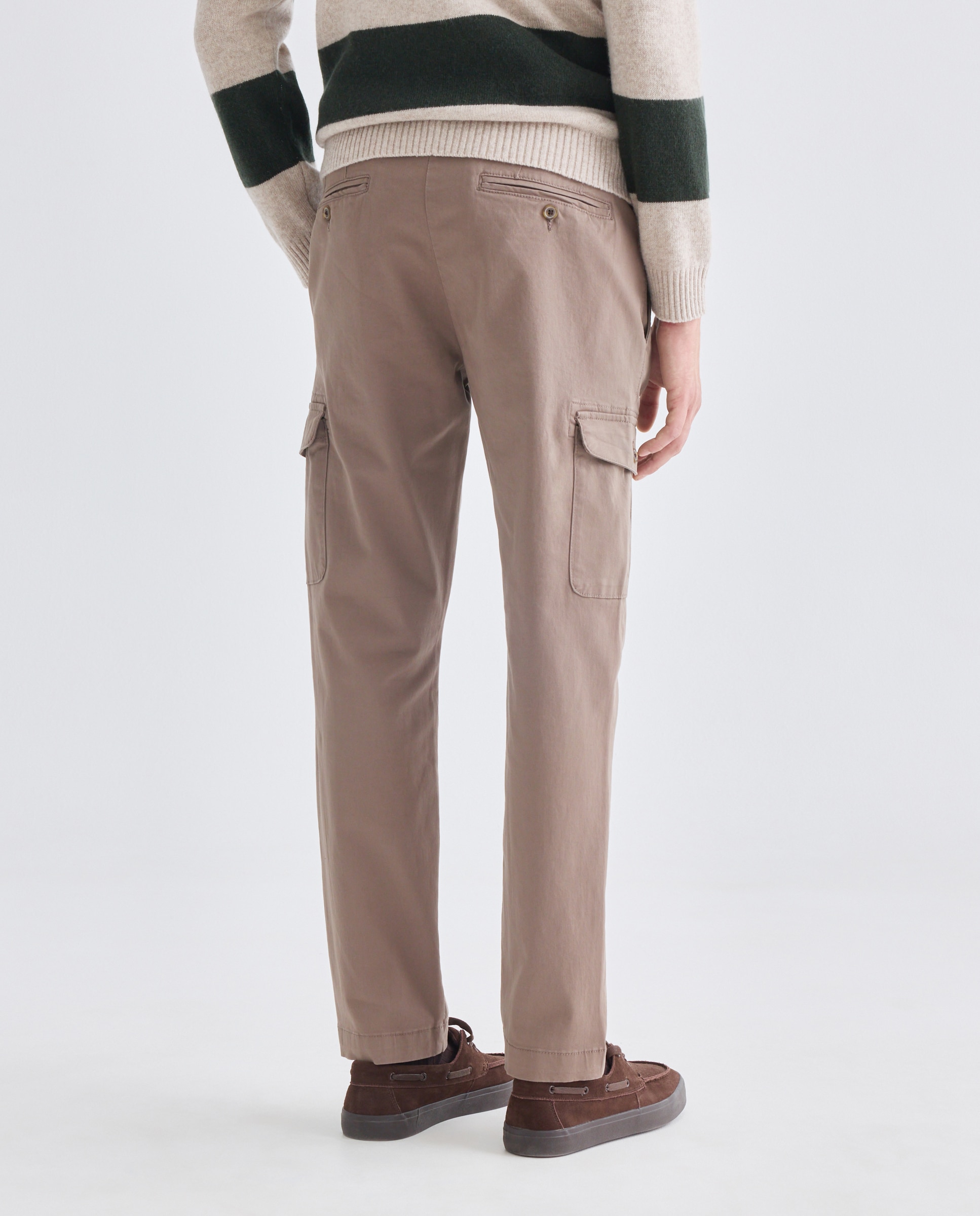 Pantalón hombre chino cargo slim fit 560 Oliva-3