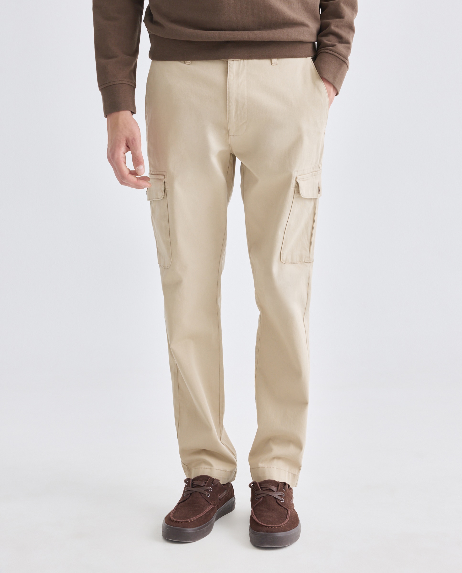 Pantalón hombre chino cargo slim fit 710 Beige-2