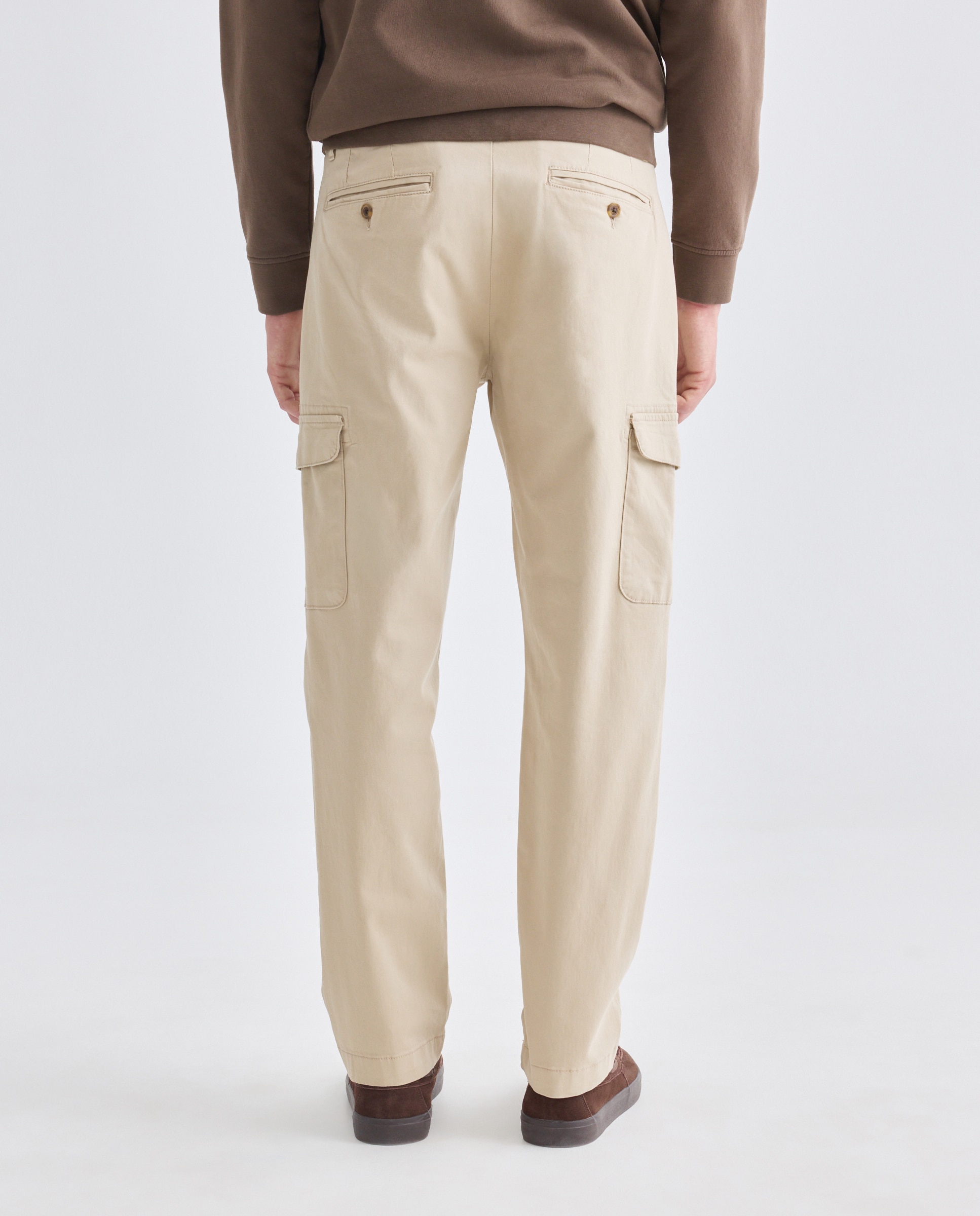 Pantalón hombre chino cargo slim fit 710 Beige-3