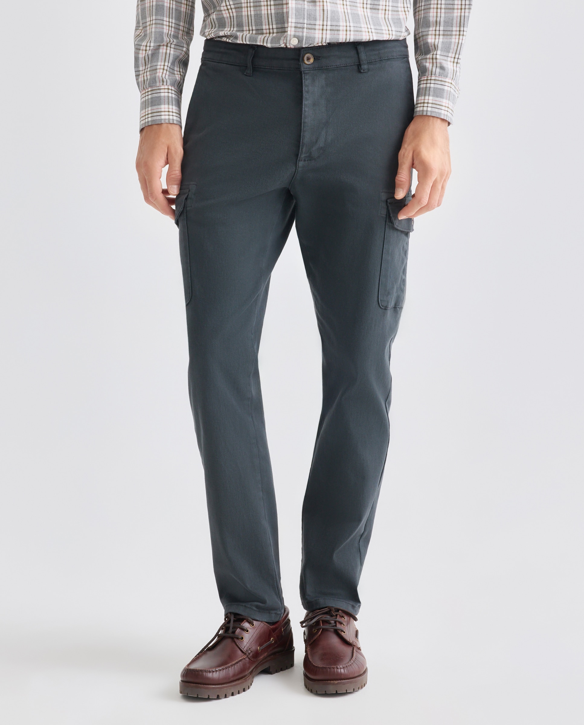 Pantalón hombre chino cargo drill slim fit 830 Antracita-2