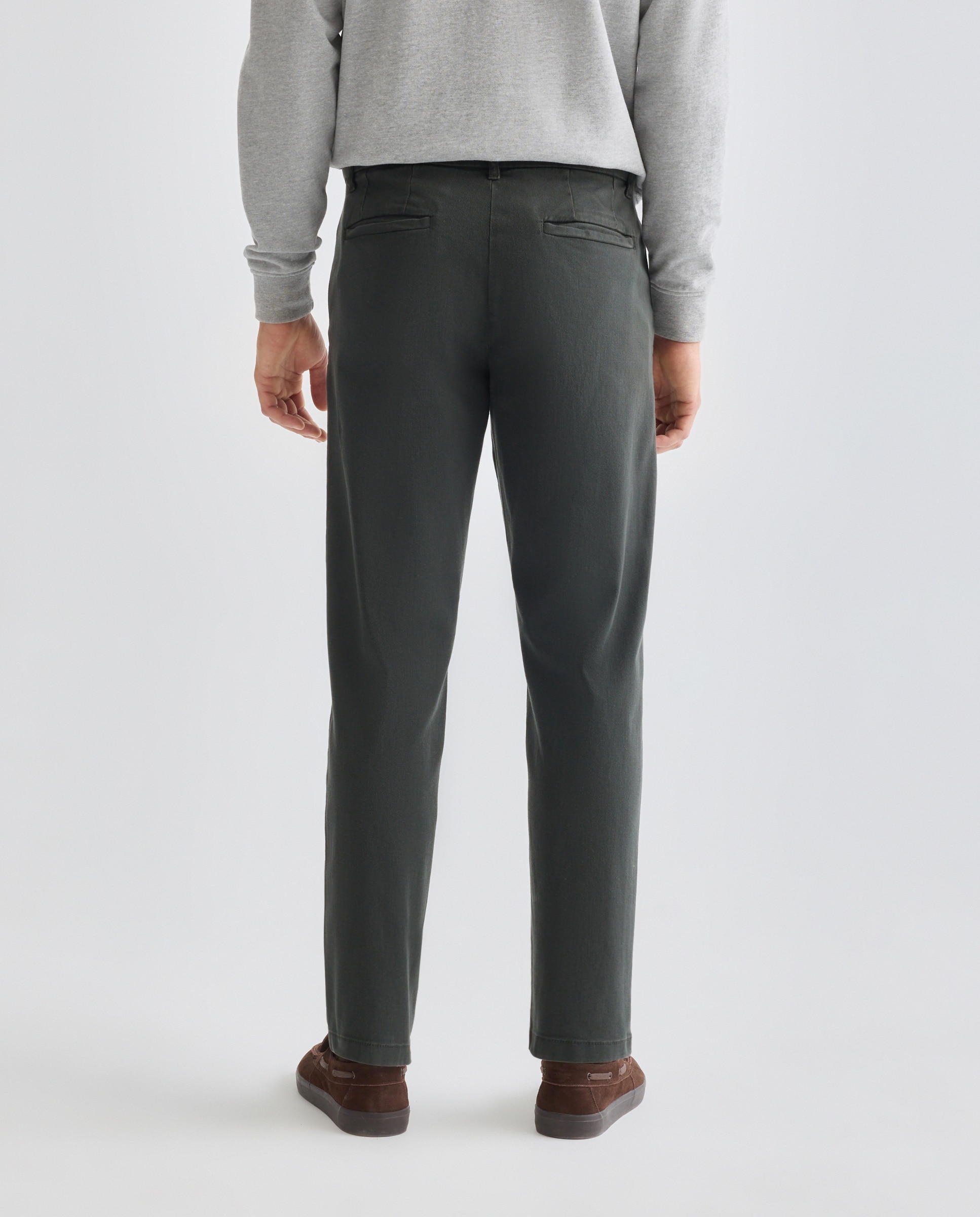 Pantalón hombre chino drill regular fit 530 Verde oscuro-3