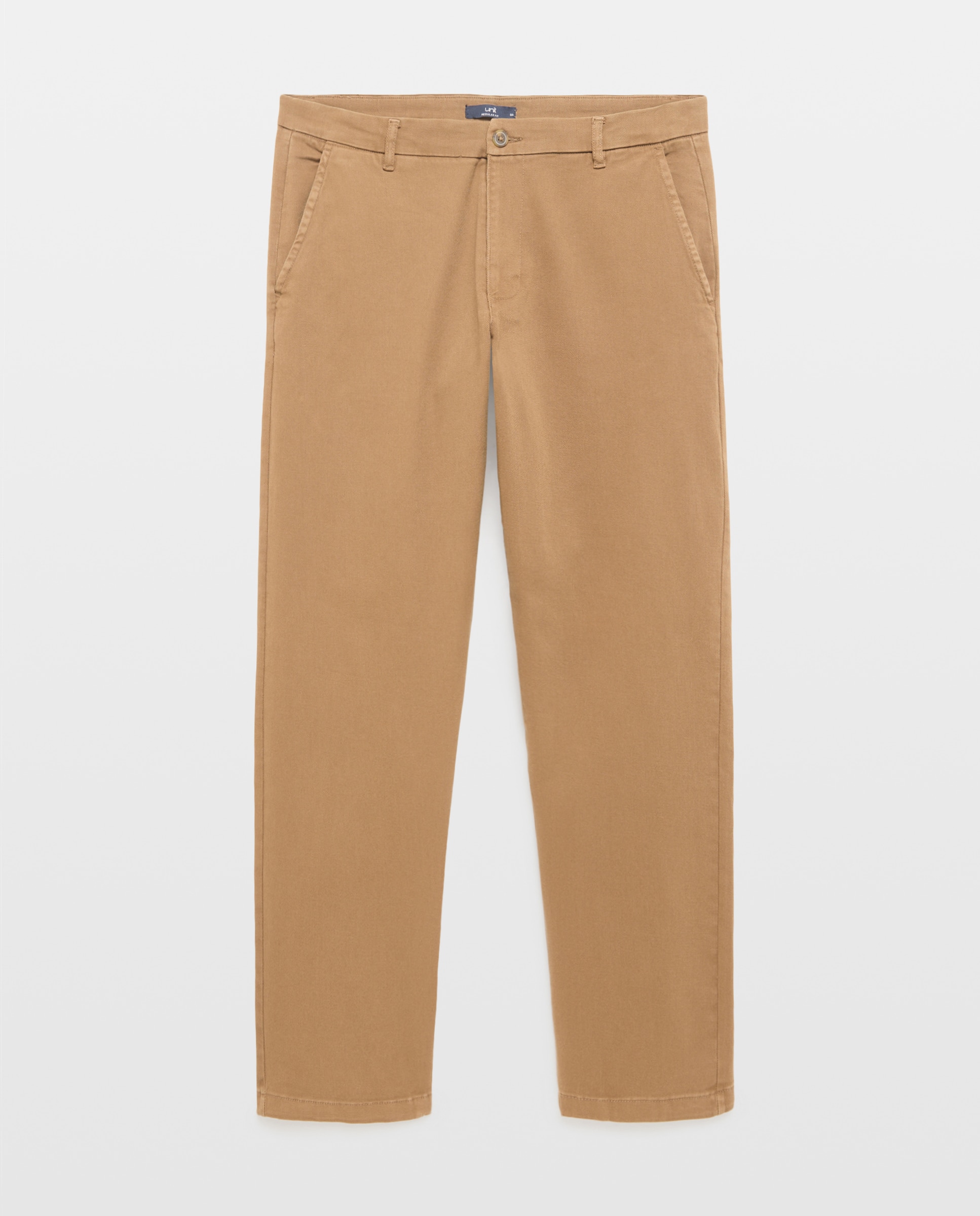 Pantalón hombre chino drill regular fit Marrón-4