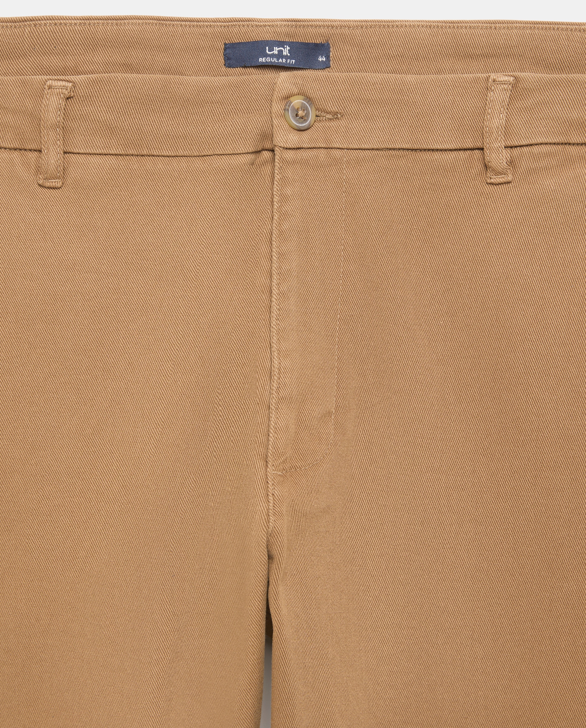 Pantalón hombre chino drill regular fit Marrón-5