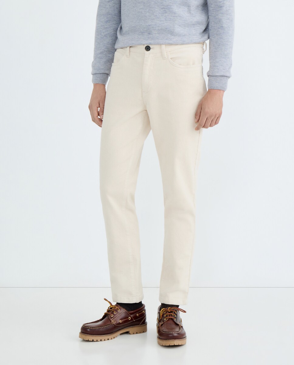Corte Inglés Pantalon Pana Crudo Hombre Pantalón Hombre Bolsillos