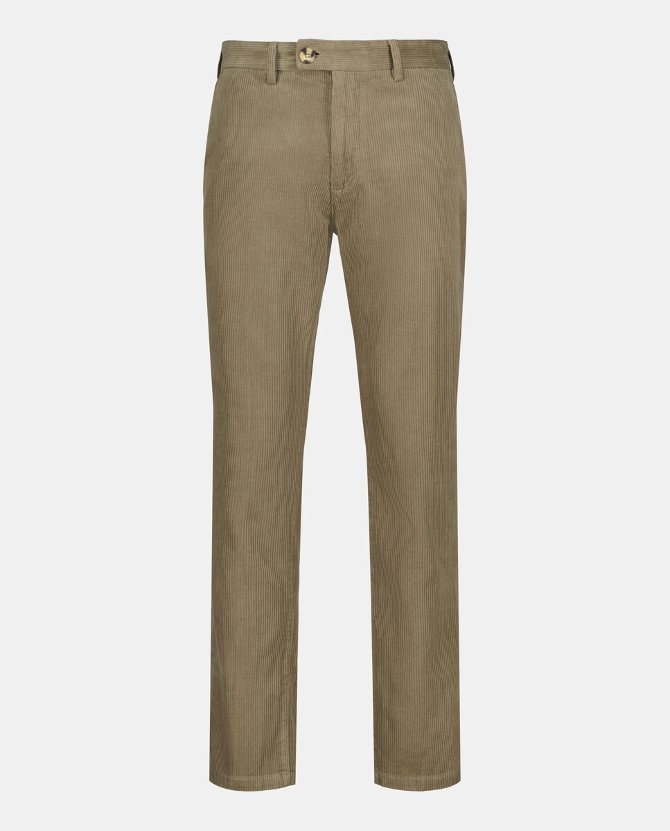 Pantalón hombre chino pana gruesa Visón claro-4