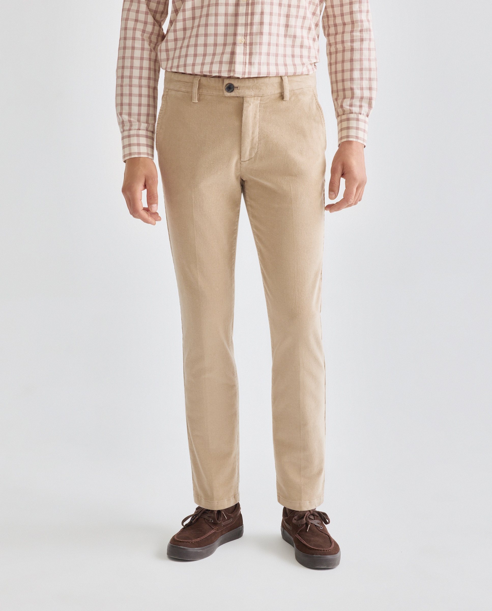 Pantalón hombre chino pana 710 Beige-2