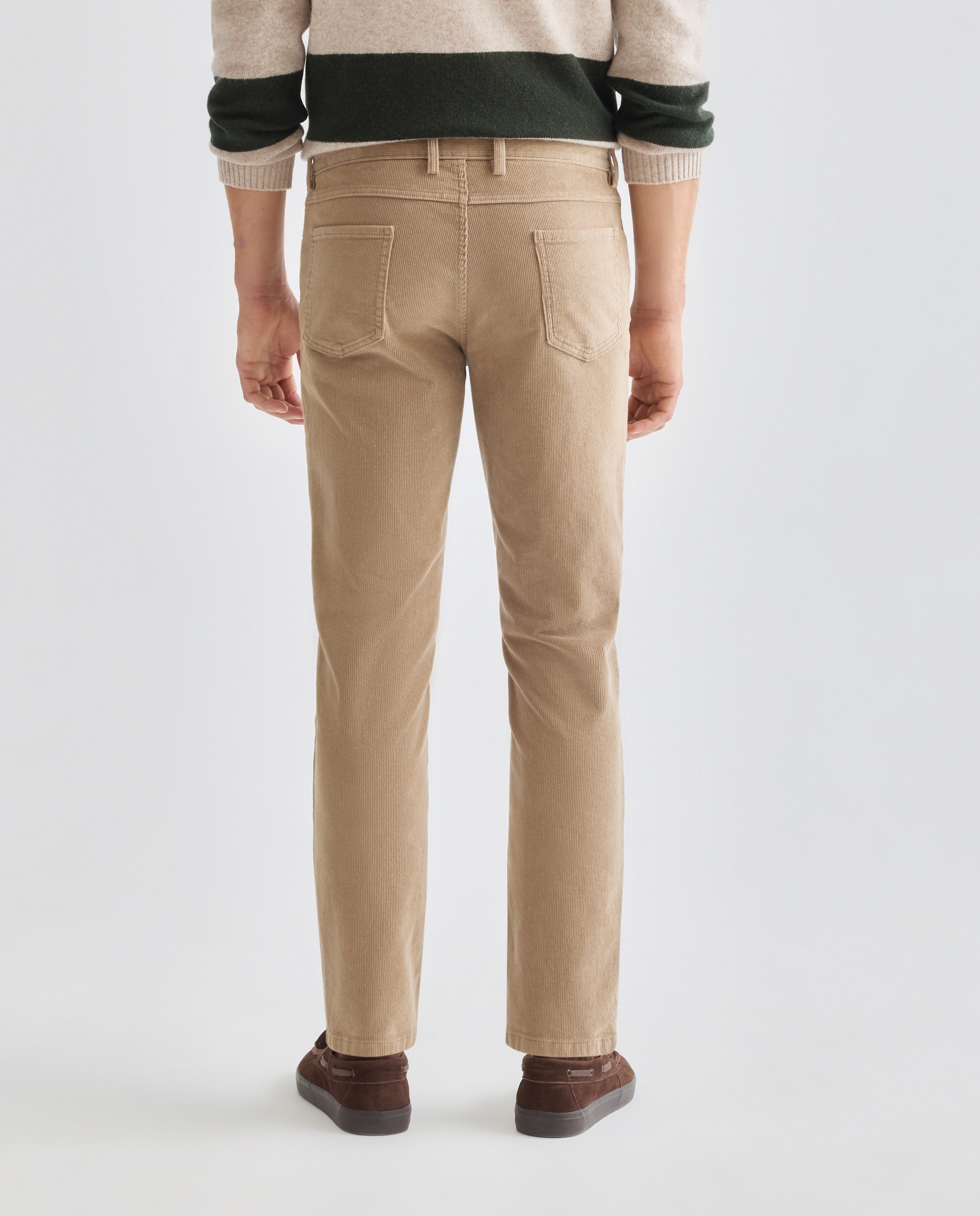 Pantalón hombre 5 bolsillos pana 710 Beige-3