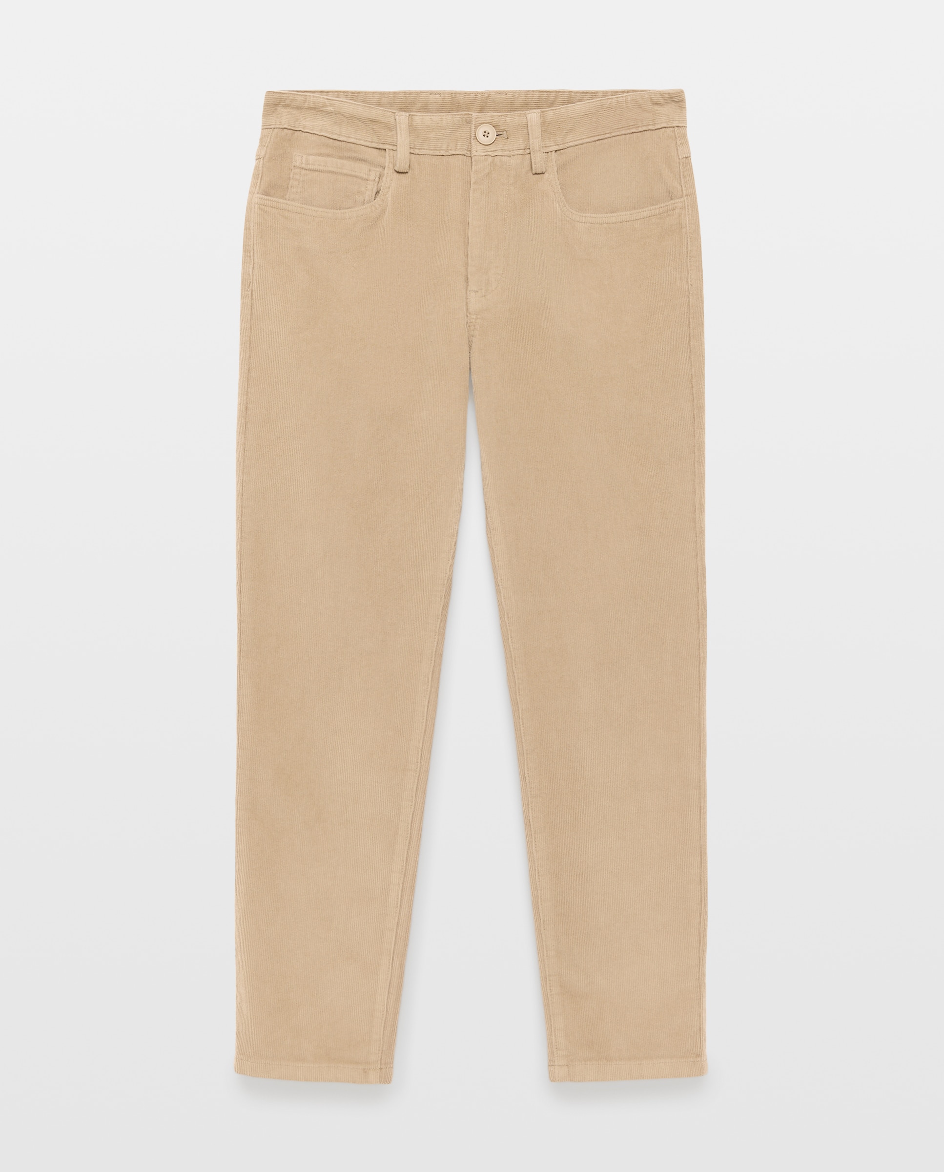 Pantalón hombre 5 bolsillos pana 710 Beige-4