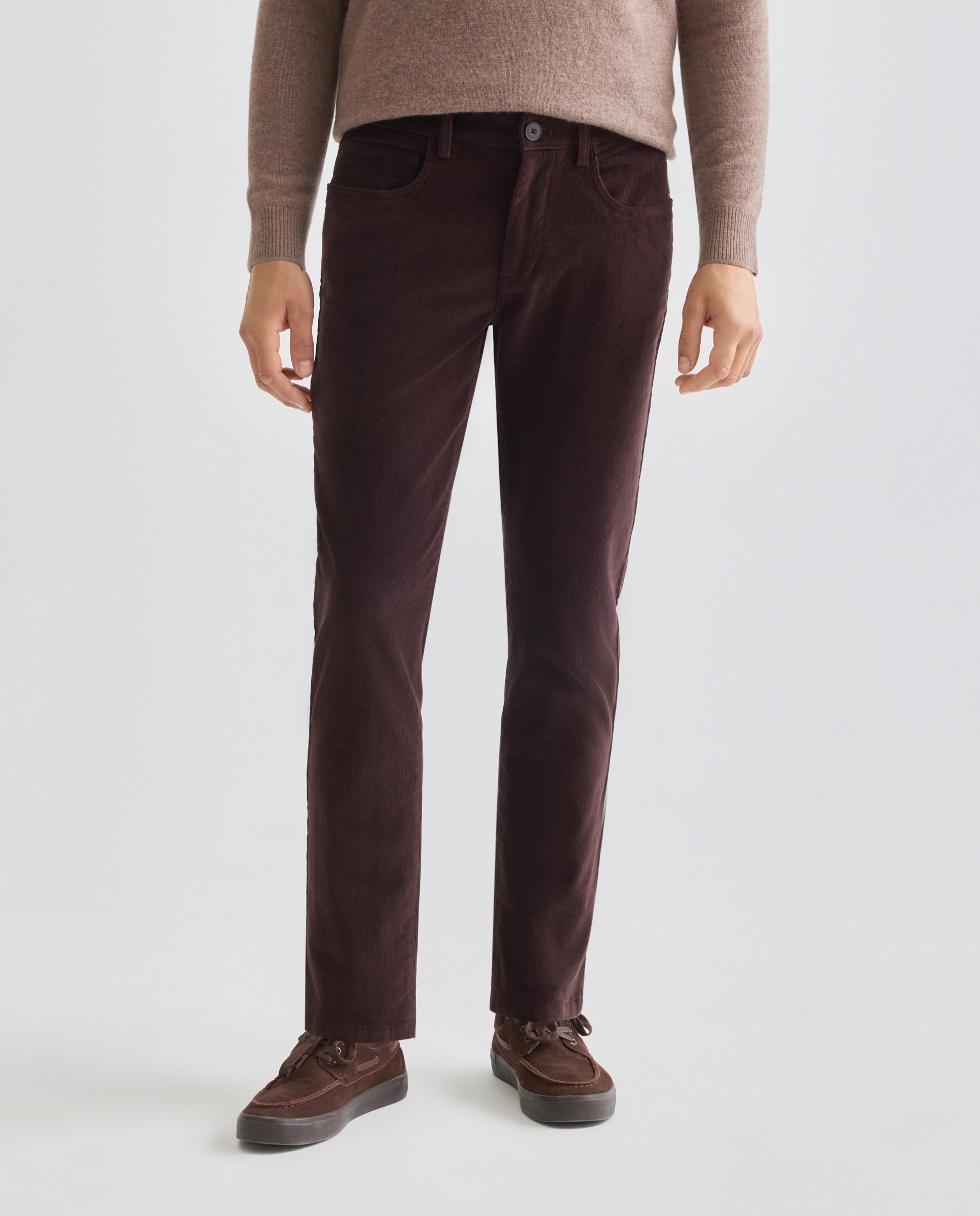 Pantalón hombre 5 bolsillos pana Chocolate-2
