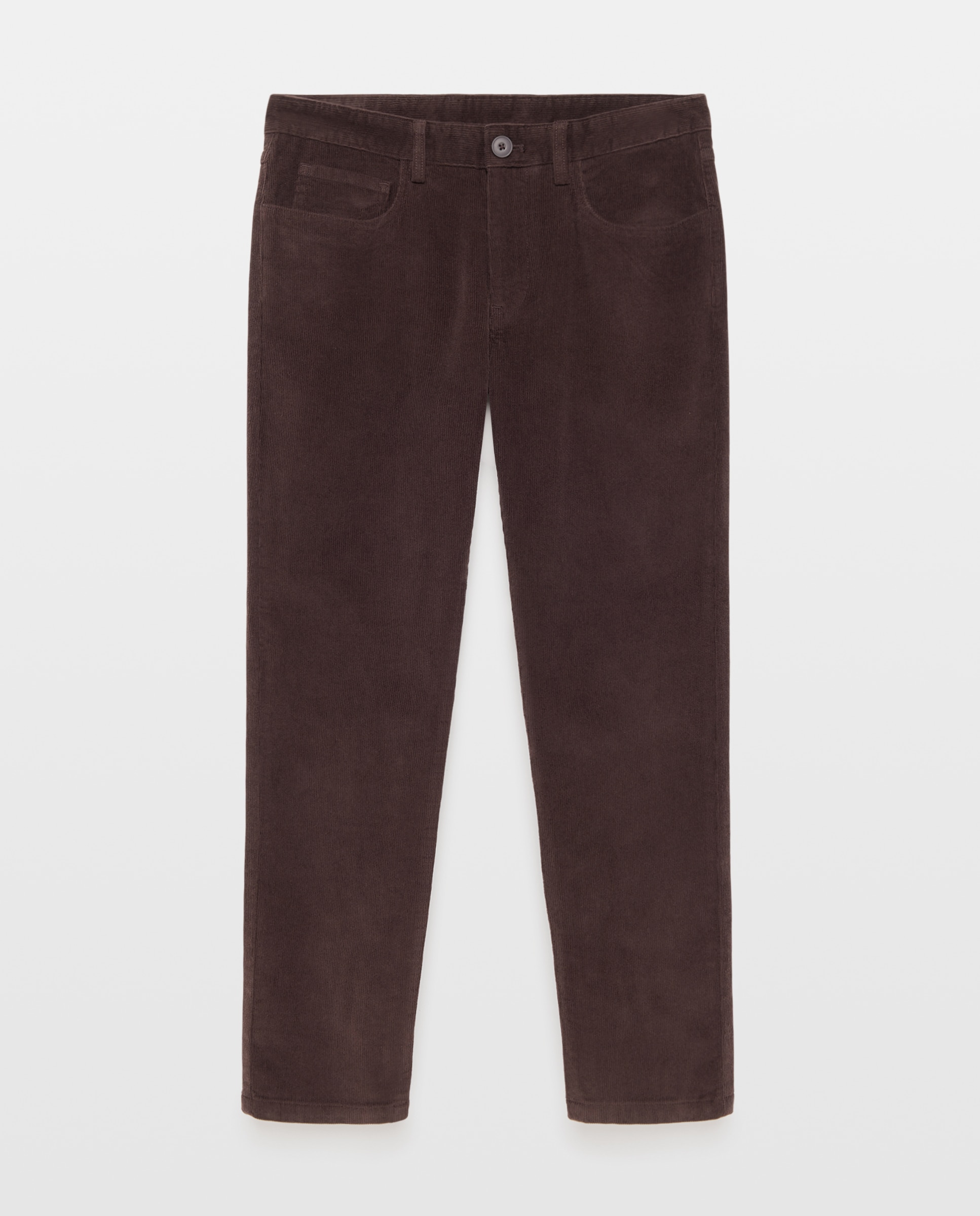 Pantalón hombre 5 bolsillos pana Chocolate-4