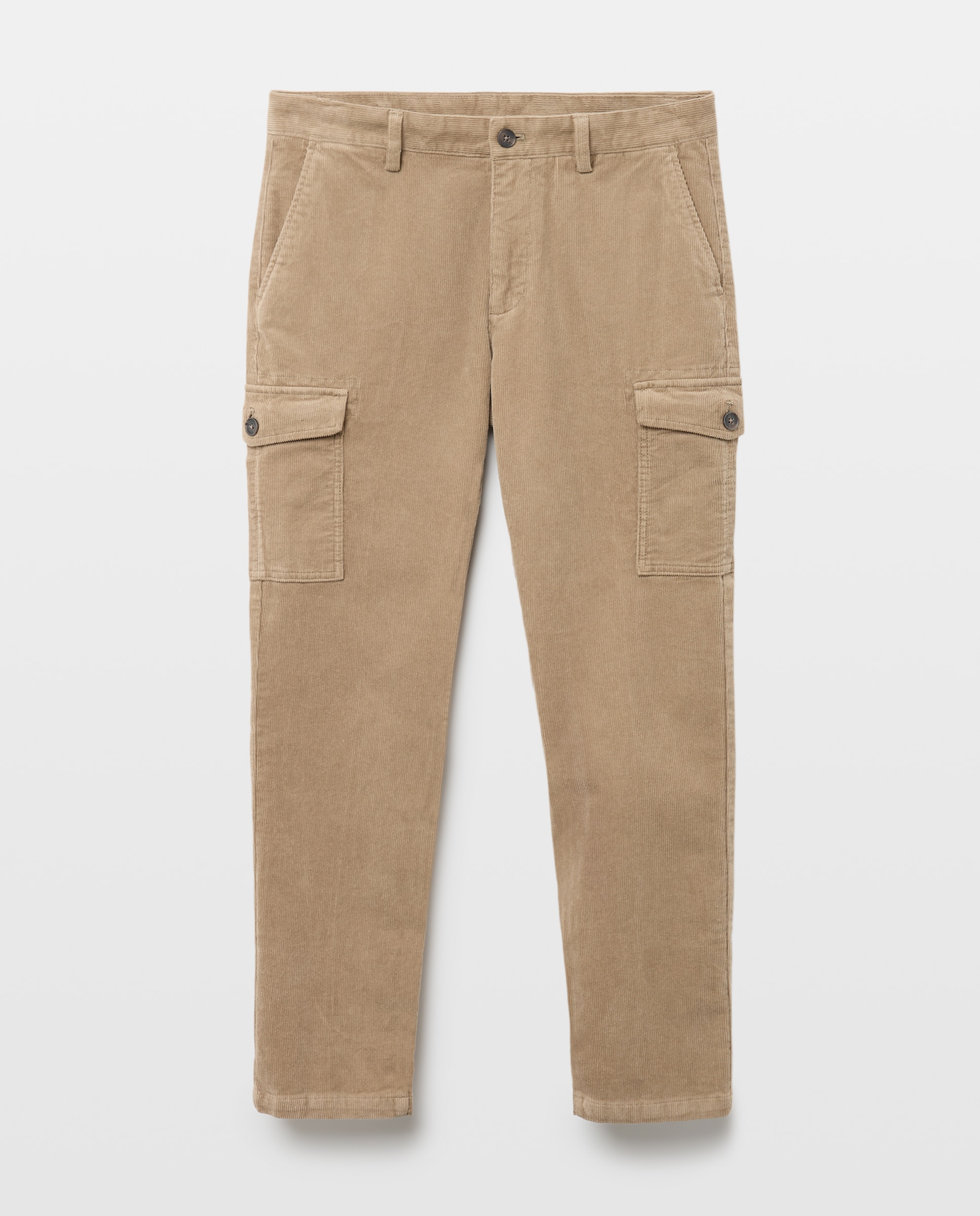 Pantalón hombre chino cargo pana 710 Beige-4