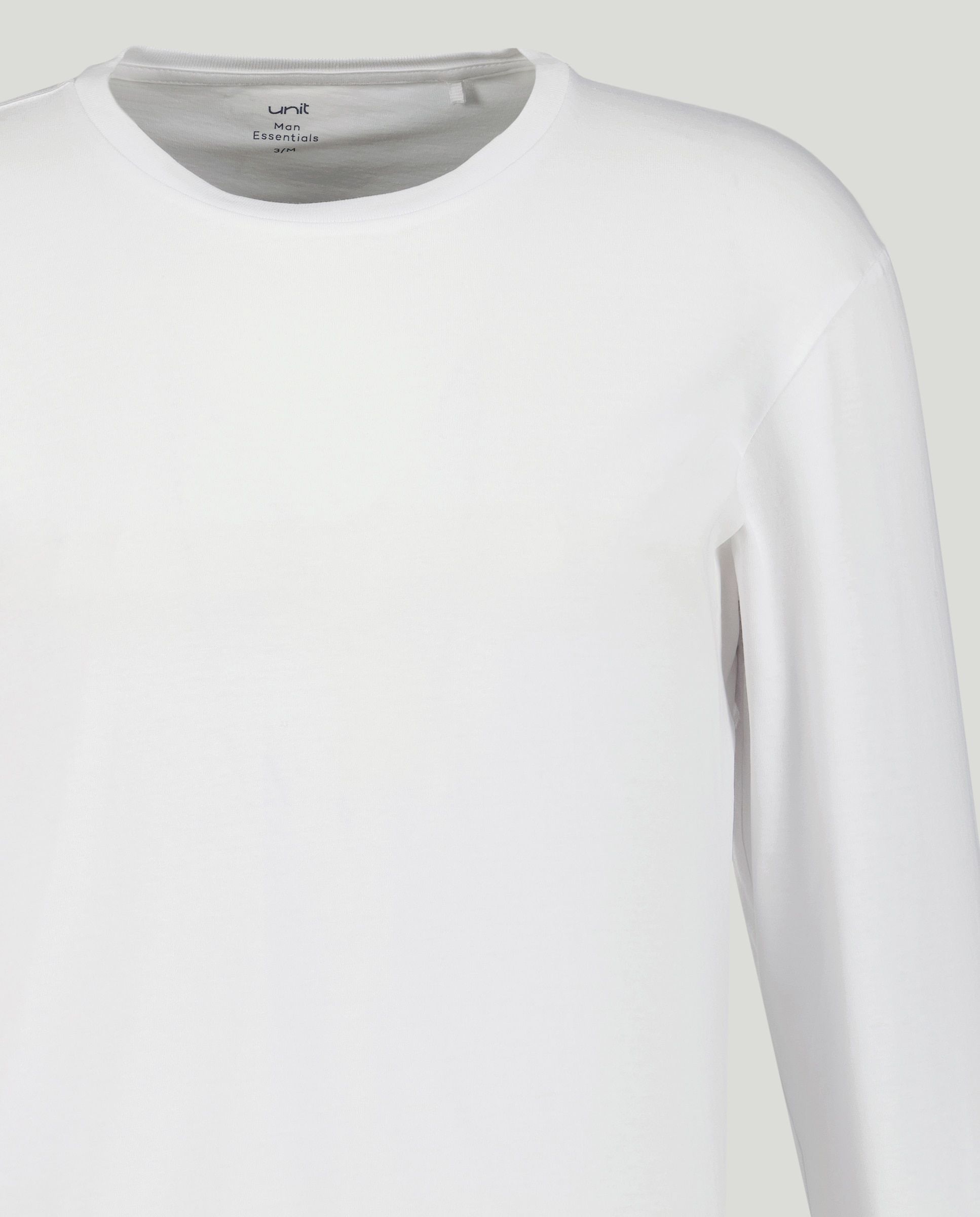 Camiseta de hombre manga larga básica Blanco-4