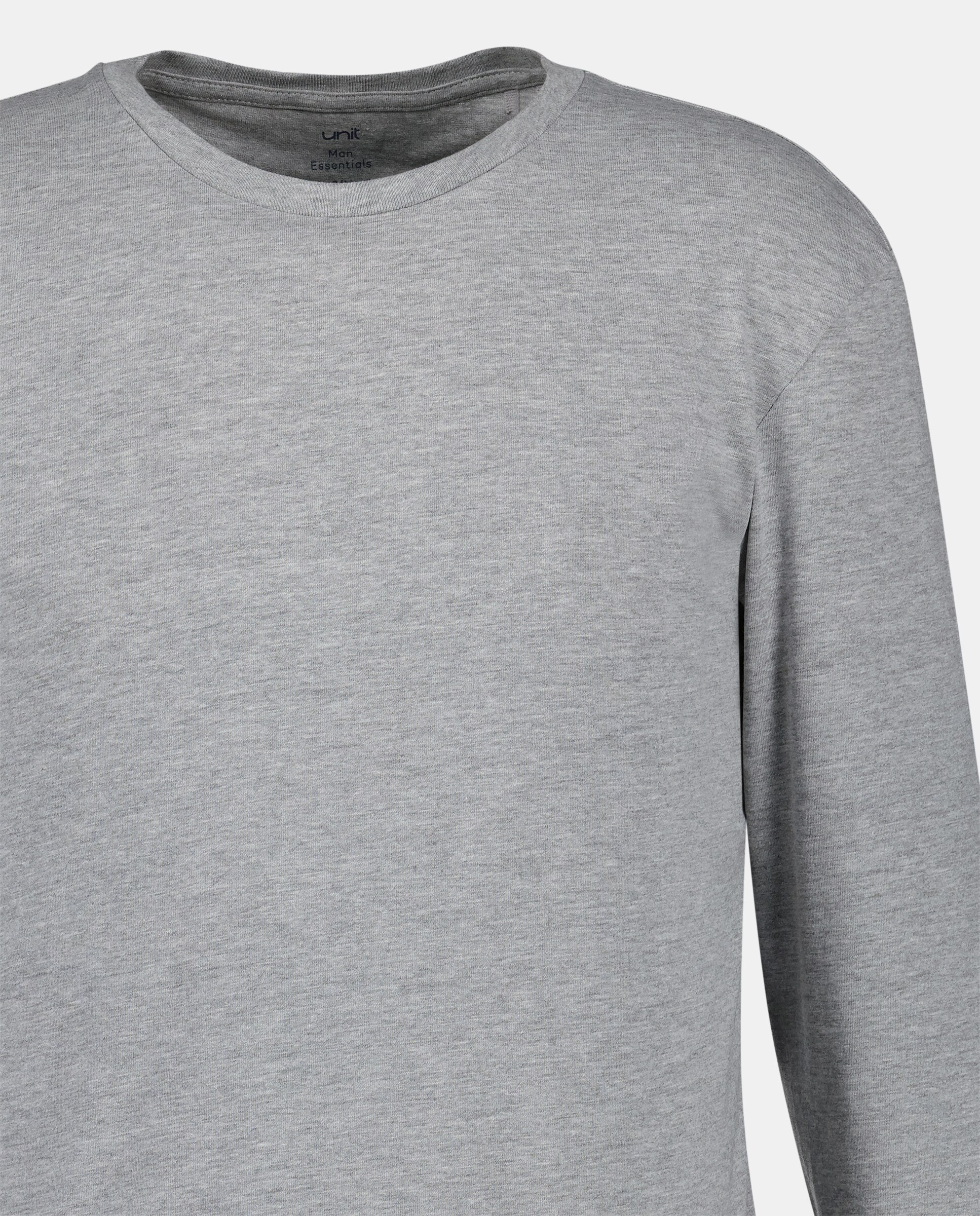 Camiseta de hombre manga larga básica Gris-4