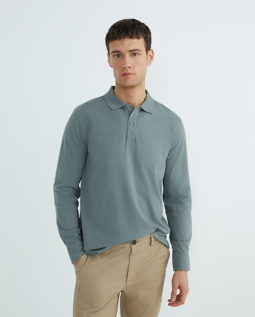 Imagen 0 de Polo de hombre liso lavado puños camiseros