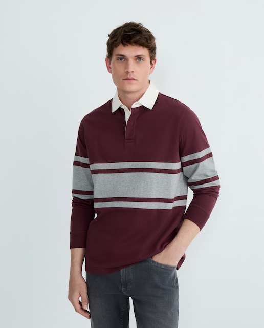 Imagen 0 de Polo de hombre rugby cuello woven cortes