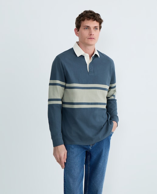 Imagen 0 de Polo de hombre rugby cuello woven cortes