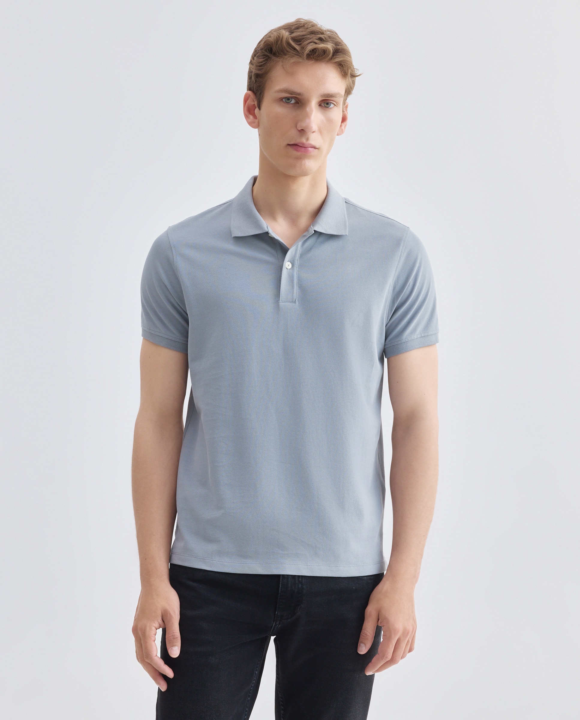 Imagen 0 de Polo de hombre manga corta pique liso