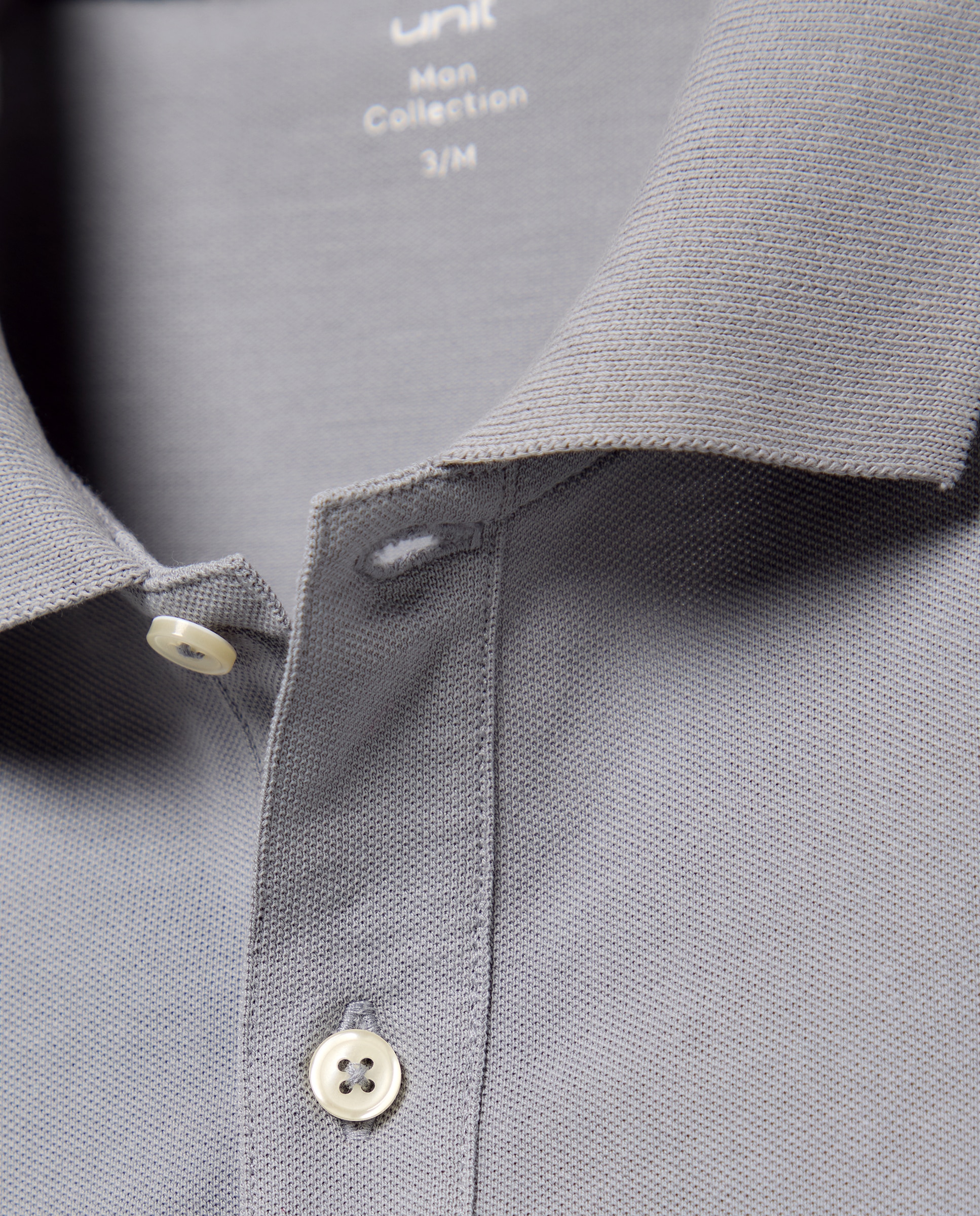 Polo de hombre manga corta pique liso 410 Azul claro-5
