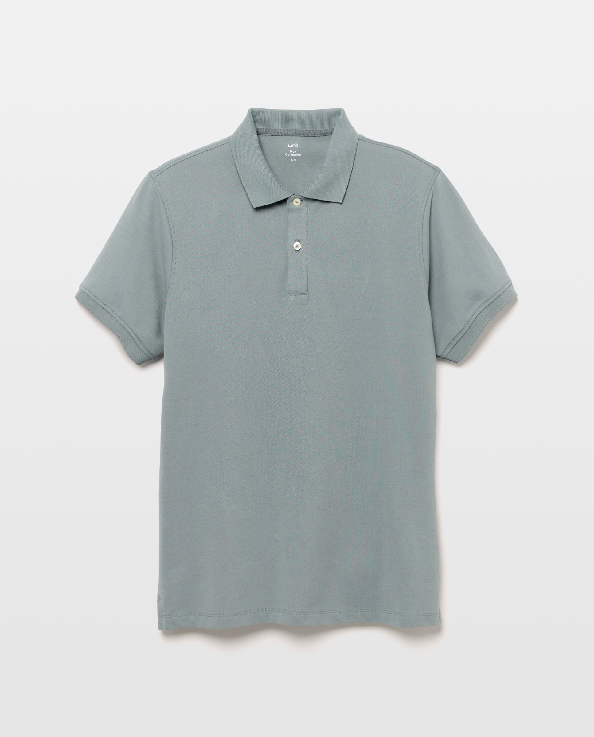 Polo de hombre manga corta pique liso 510 Verde claro-4