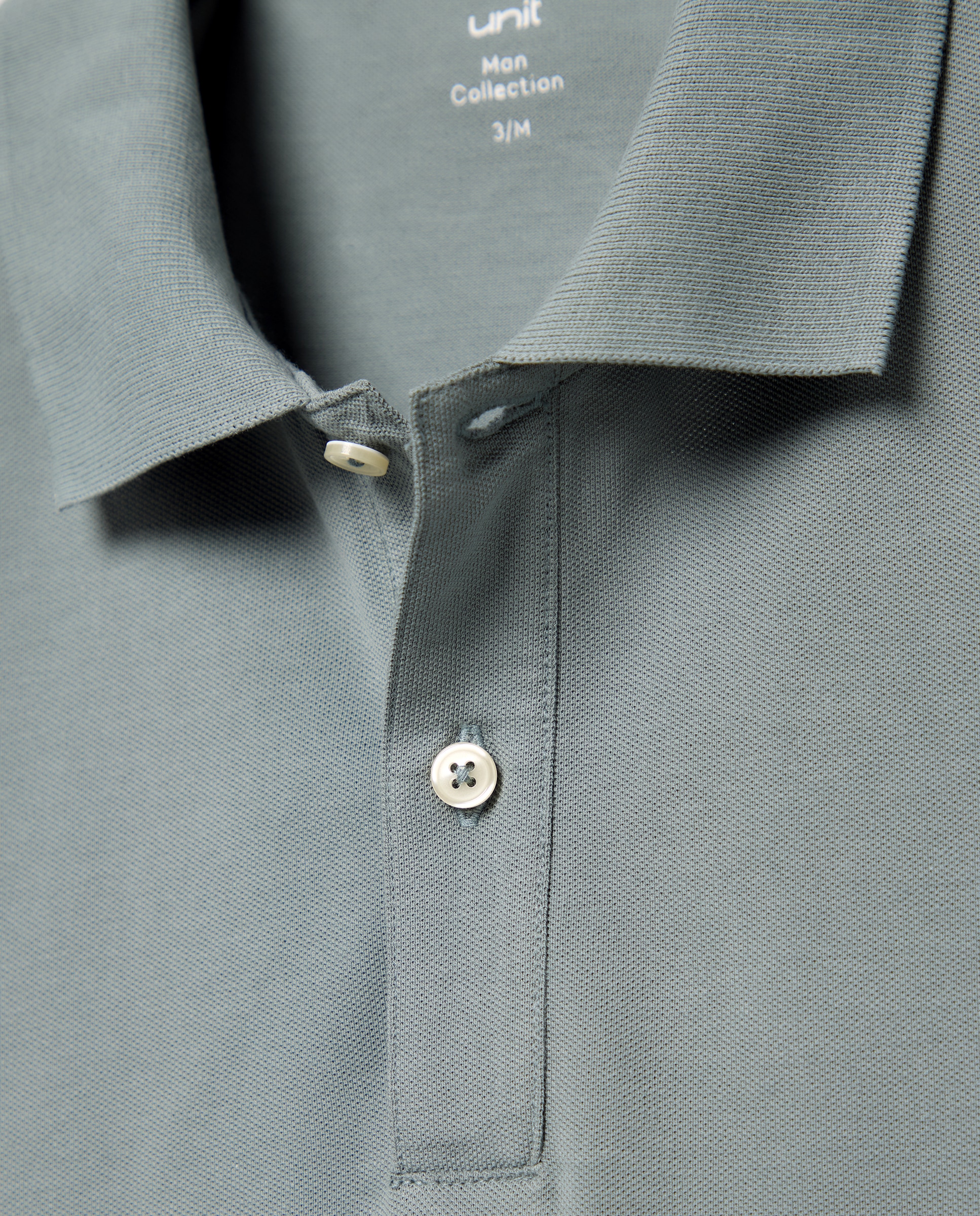 Polo de hombre manga corta pique liso 510 Verde claro-5