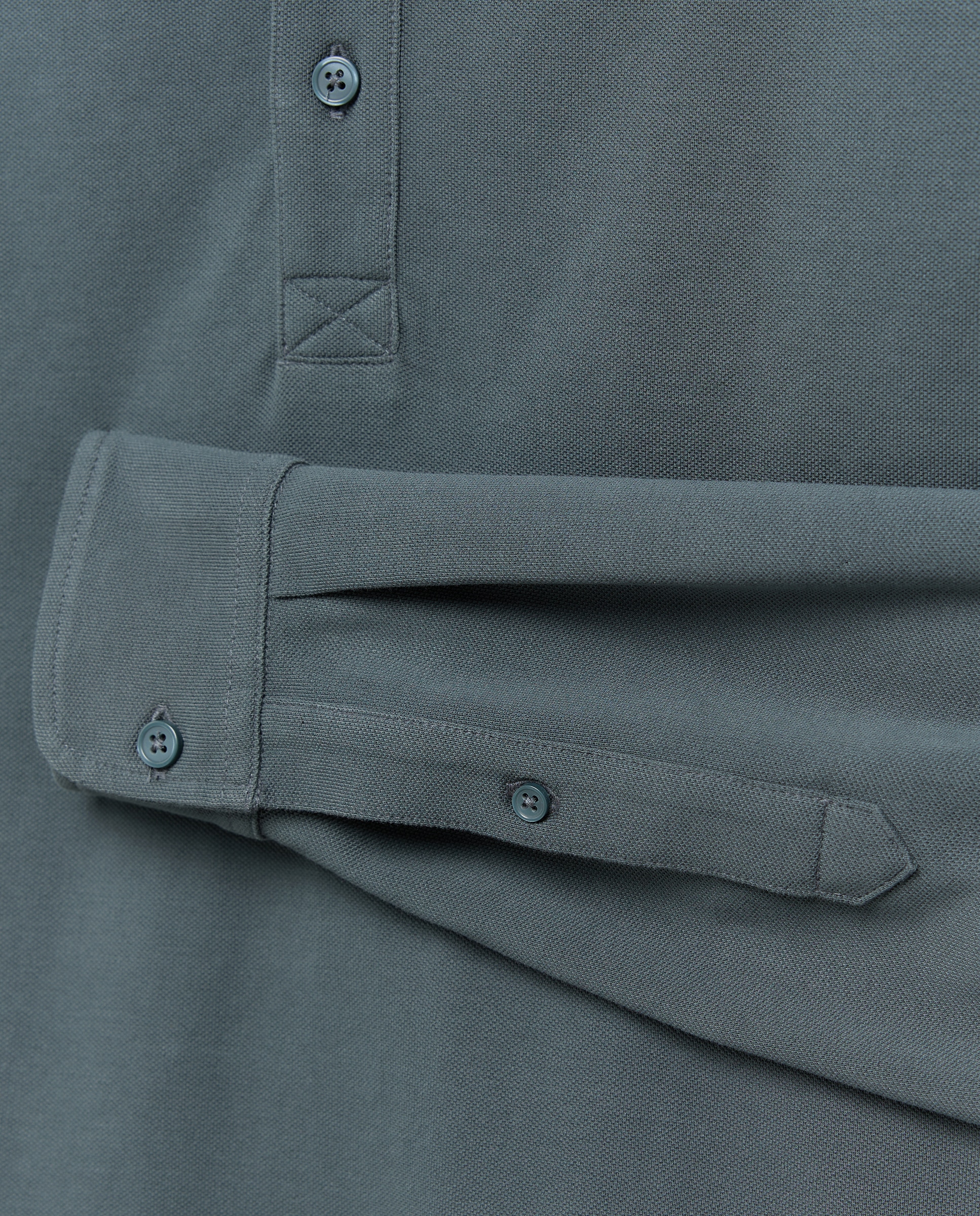 Polo de hombre liso pique polera 410 Azul claro-5