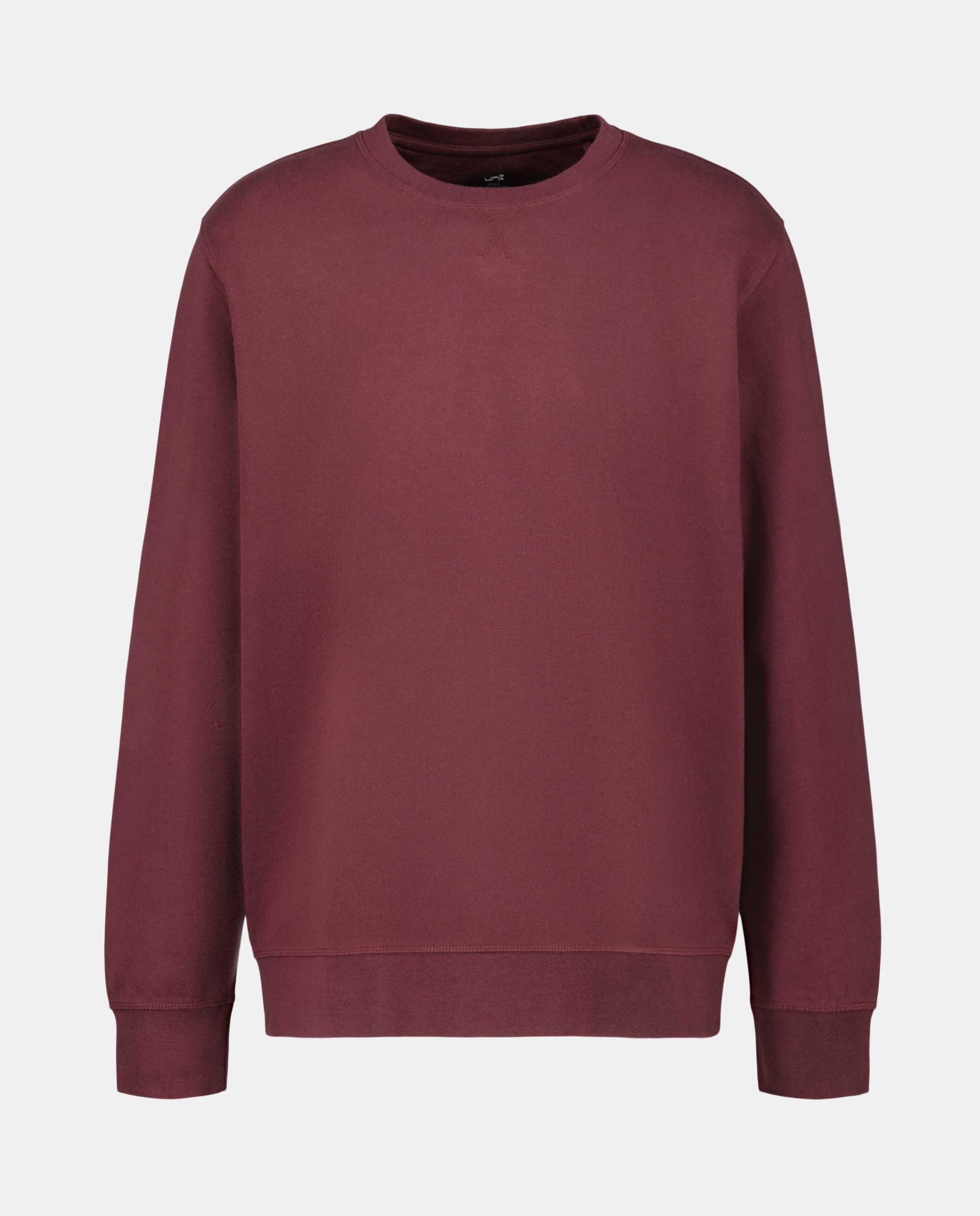 Sudadera de hombre cuello caja lisa Burdeos-4