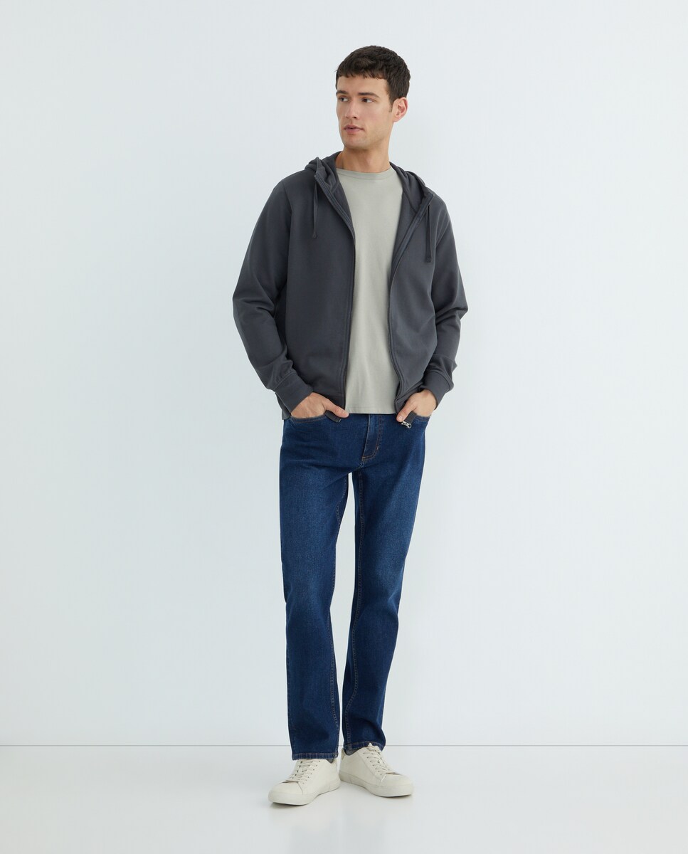 Sudadera de hombre chaqueta cremallera capucha · Unit · El Corte