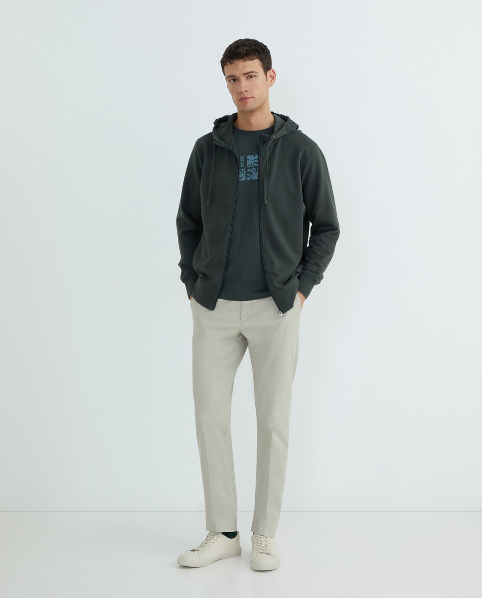 Sudadera de hombre chaqueta cremallera capucha · Unit · El Corte