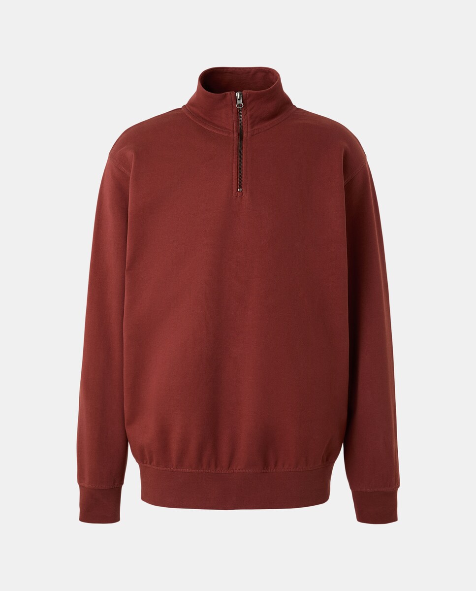 Sudadera de hombre lisa cuello perkins media cremallera · Unit