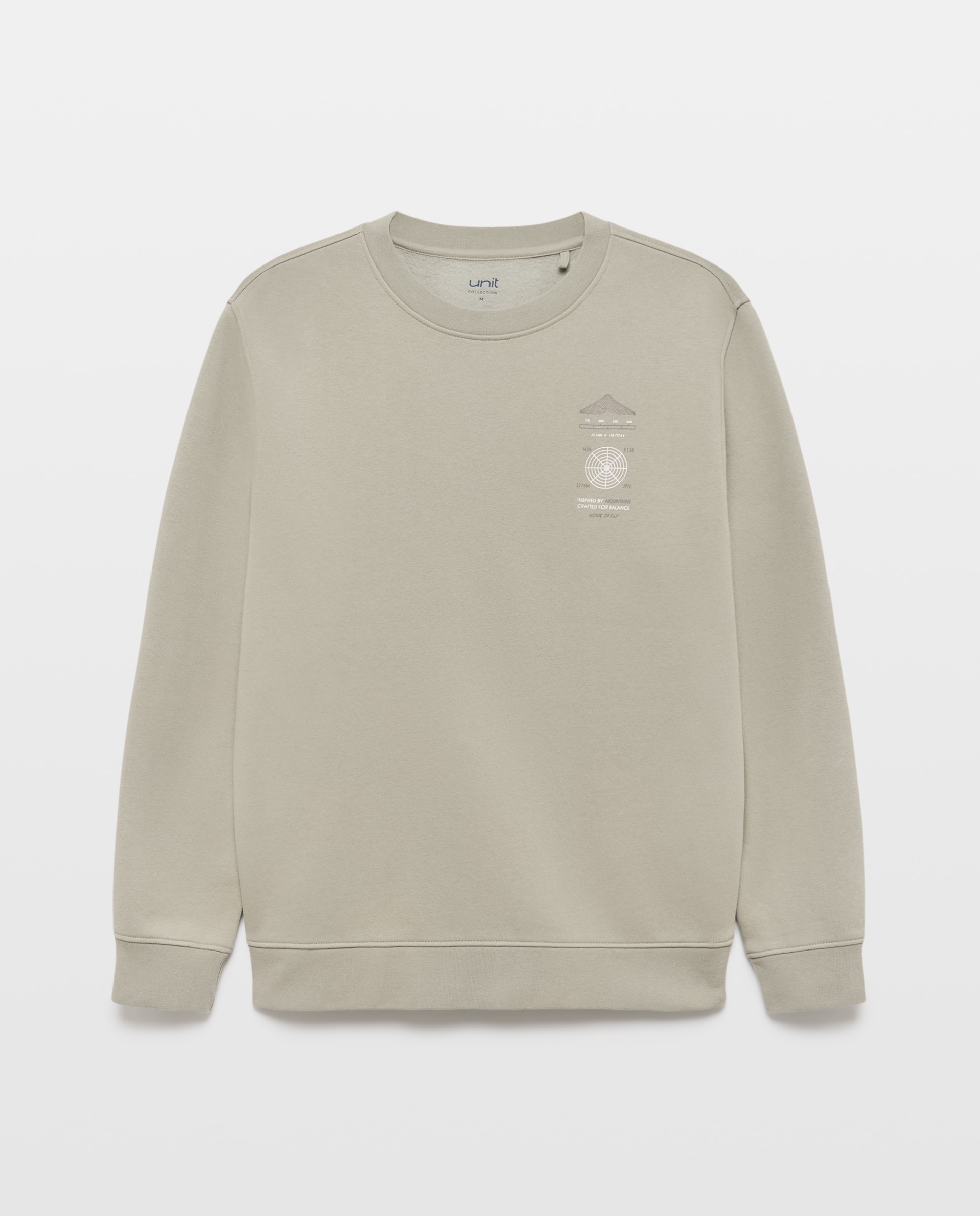 Sudadera de hombre cuello caja INSPIRED BY MOUNTAINS 510 Verde claro-4
