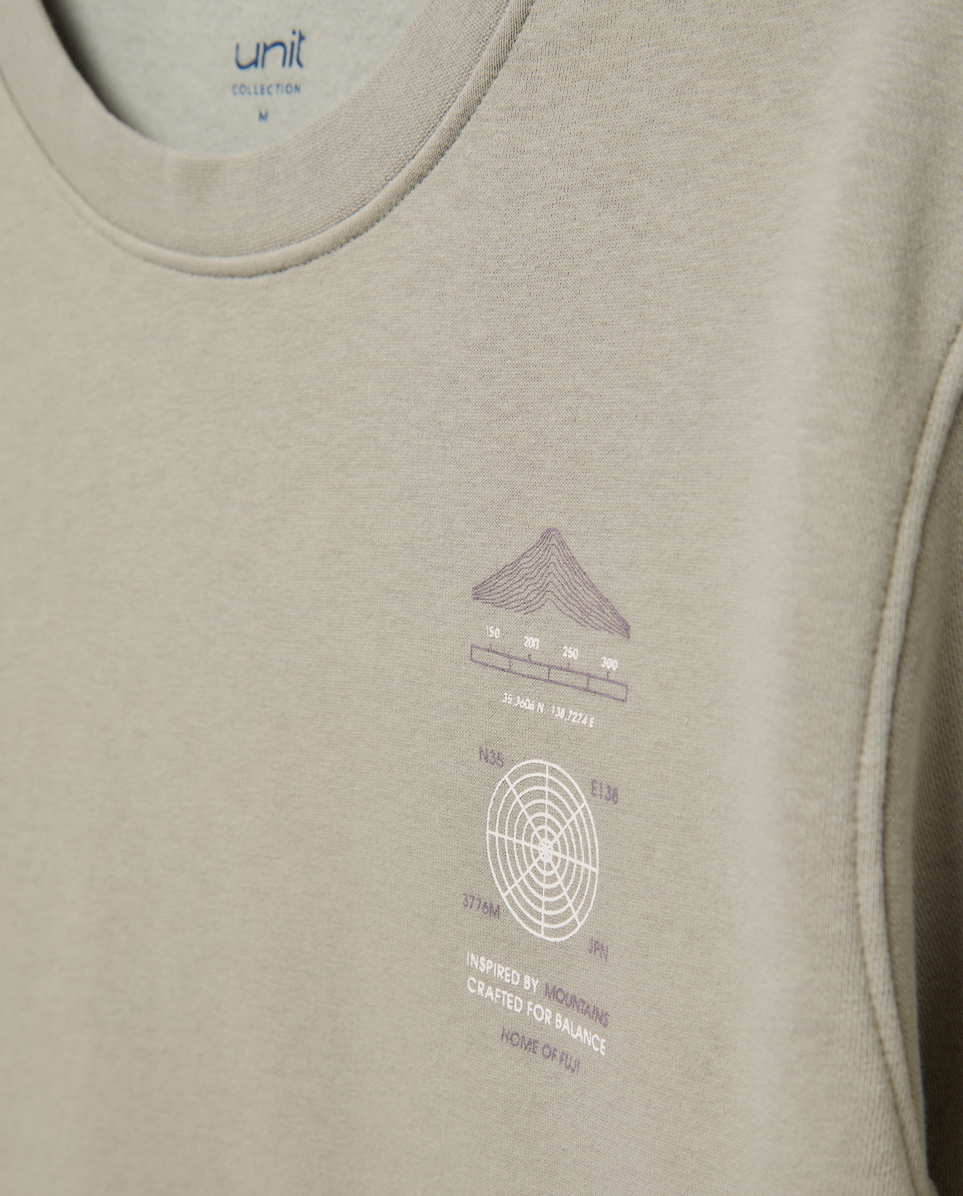Sudadera de hombre cuello caja INSPIRED BY MOUNTAINS 510 Verde claro-5