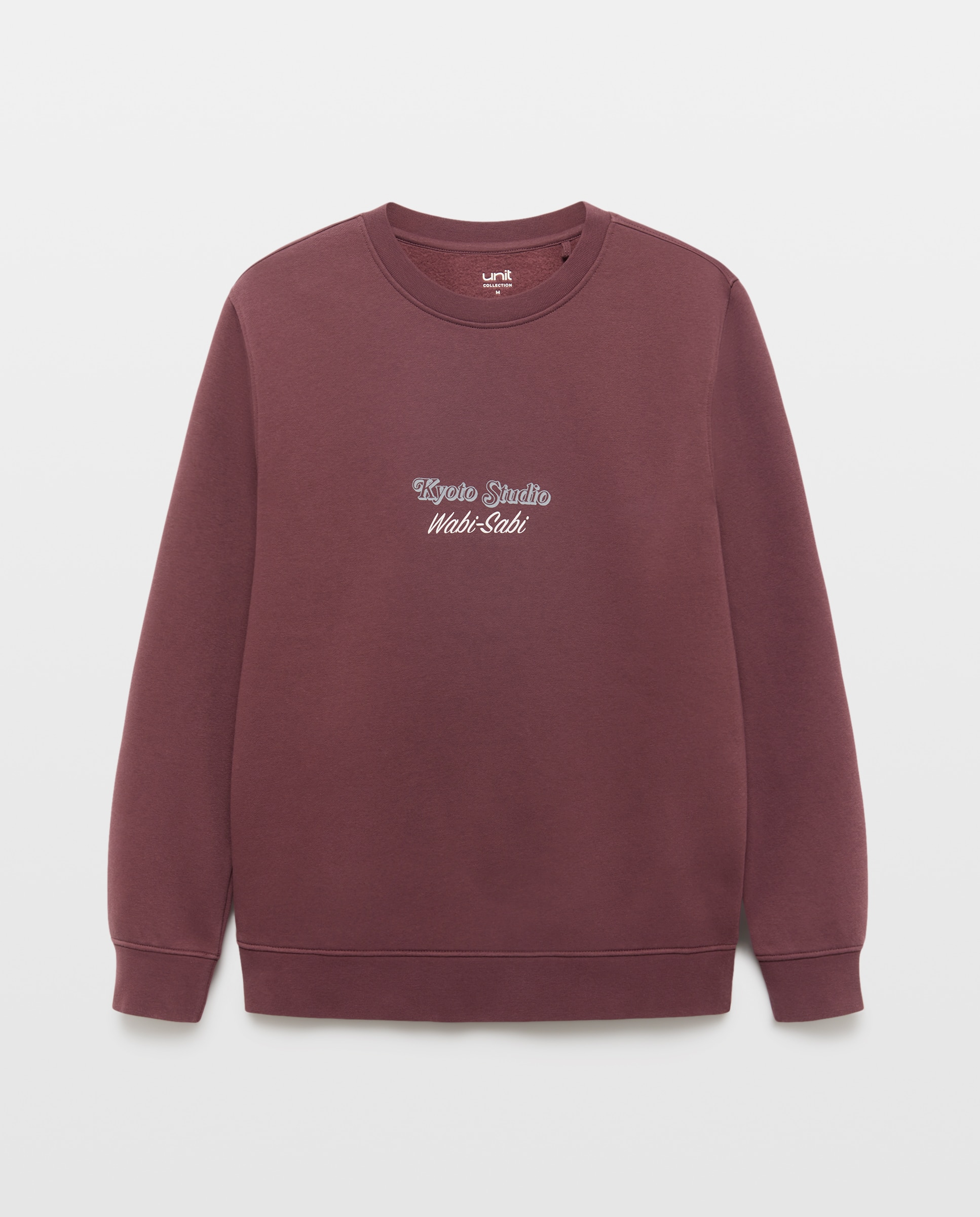 Sudadera de hombre cuello caja KYOTO STUDIO 290 Burdeos-4